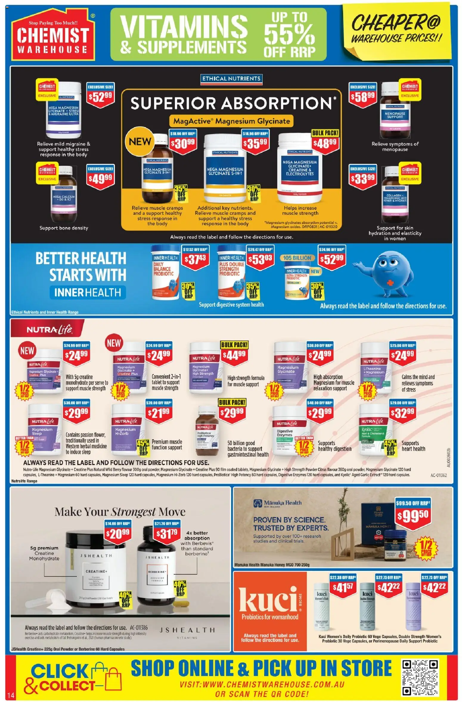 Chemist Warehouse catalogue - valid from 20/08/2026 | Page: 14 | Products: Honey, Probiotics, Herbal, Citrus