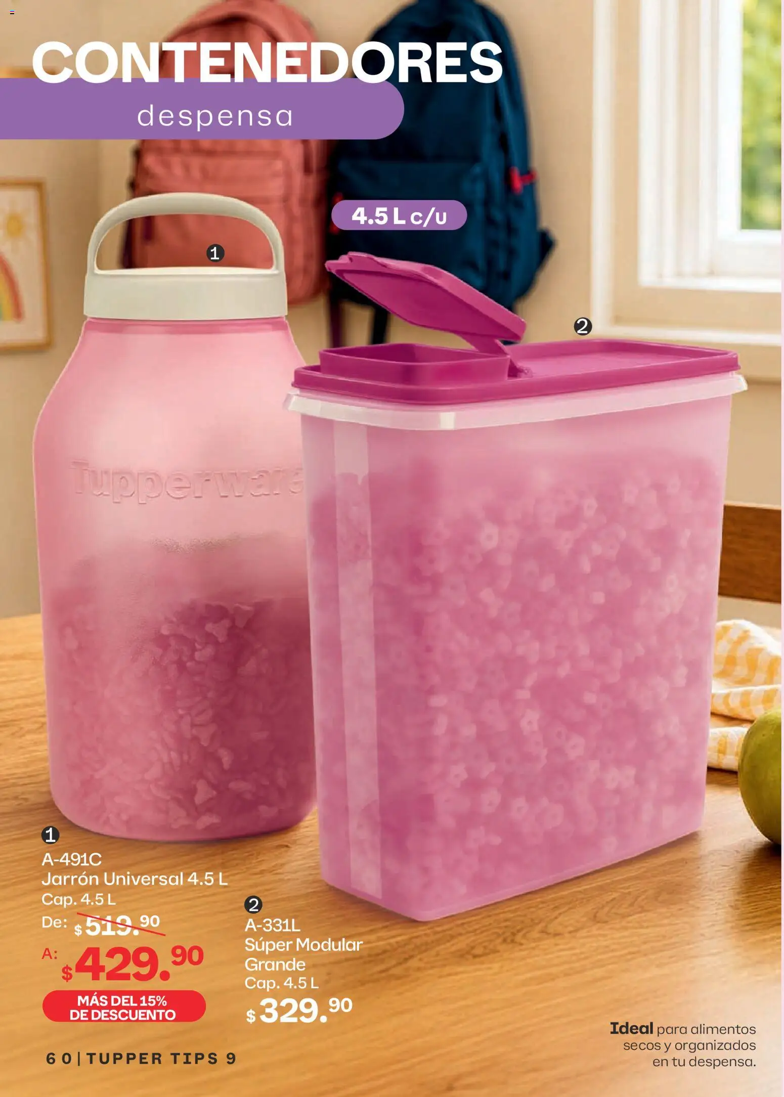 Nuevas ofertas de Tupperware válidas en toda la República Mexicana desde el 10/08/2026. ¡Encuentra las mejores ofertas en Tupperware catálogo! | Página: 60 | Productos: Alimentos, Tupper, Modular, Despensa
