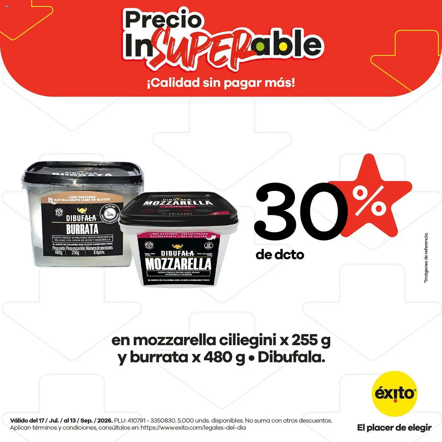 Éxito revista - valida desde el 17/07/2026 | Página: 1 | Productos: Crema, Peso, Crema de leche, Queso