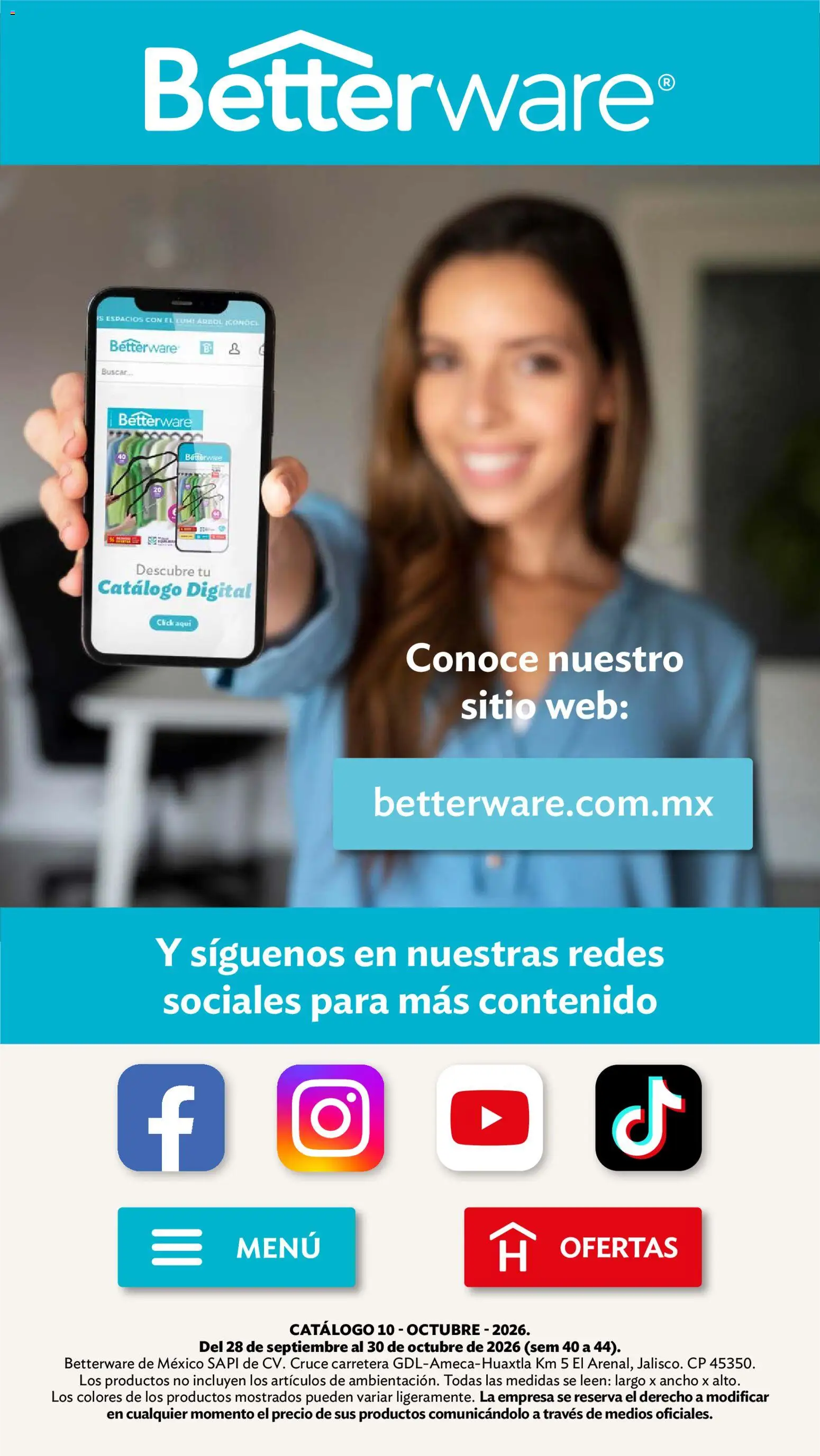 Nuevas ofertas de Betterware válidas en toda la República Mexicana desde el 28/09/2026. ¡Encuentra las mejores ofertas en Betterware campaña 10 2026! | Página: 118