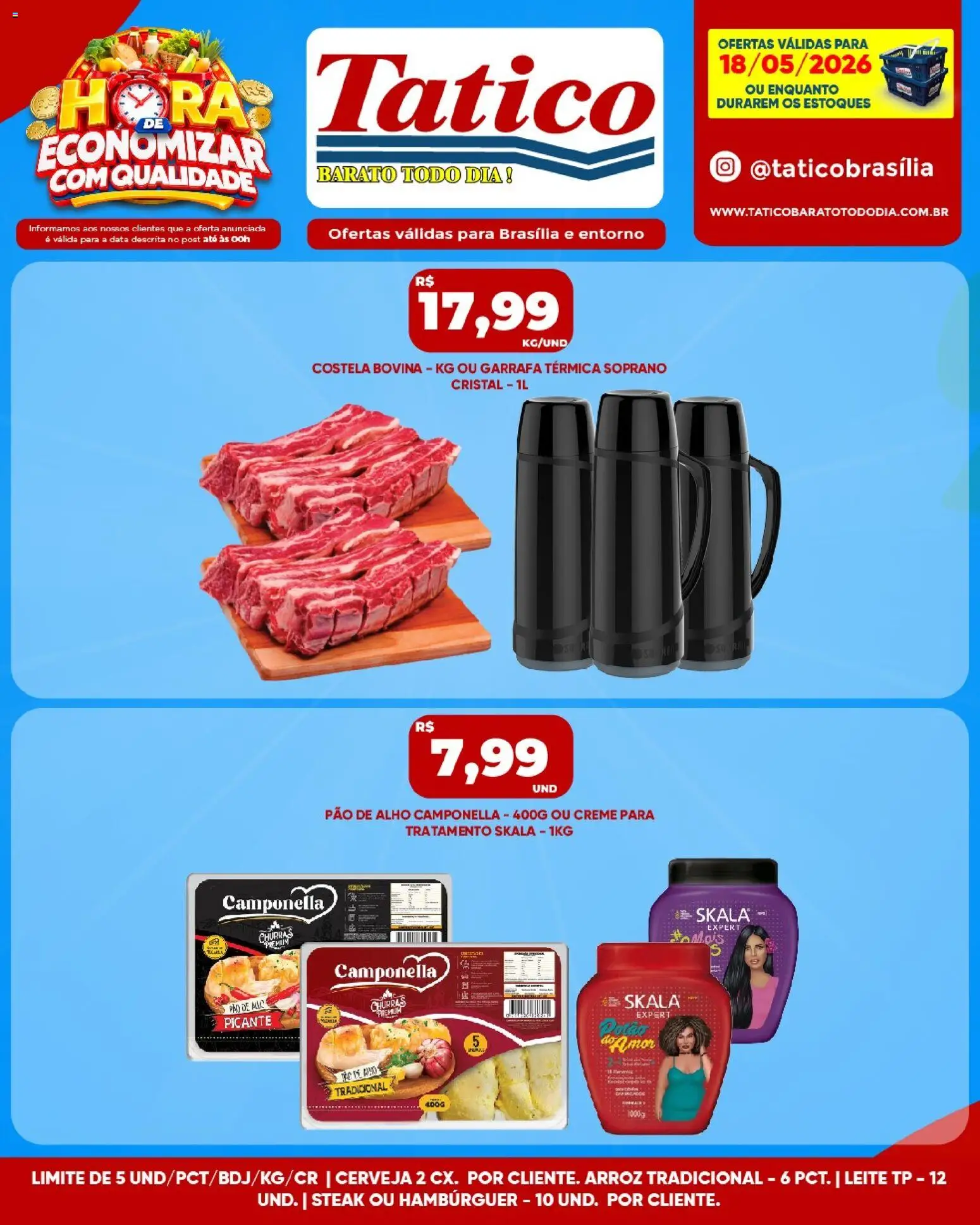 Tatico Folheto - válido de 18.05.2026 | Página: 11 | Produtos: Garrafa térmica, Leite, Arroz, Creme