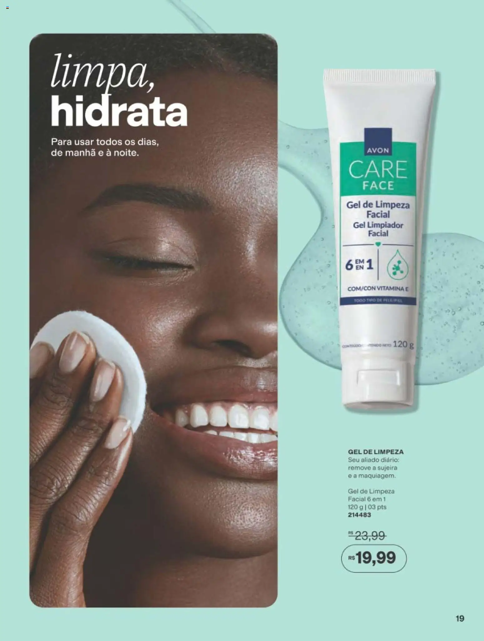 Avon Folheto - válido de 19/07/2026 | Página: 19 | Produtos: Gel de limpeza