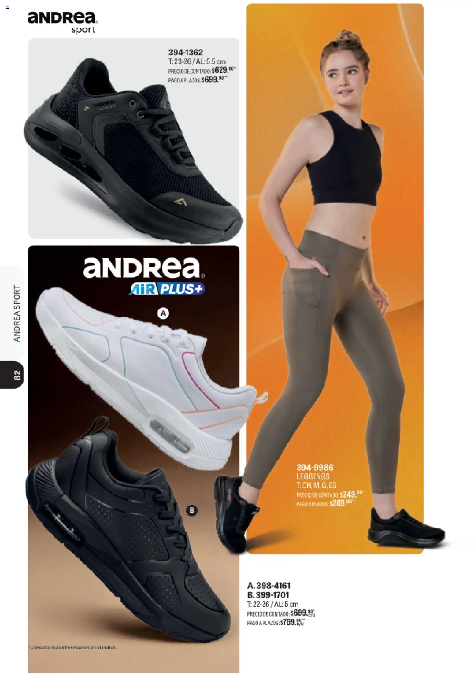 Nuevas ofertas de Andrea válidas en toda la República Mexicana desde el 09/08/2026. ¡Encuentra las mejores ofertas en Andrea catálogo Deportivo Completo! | Página: 82