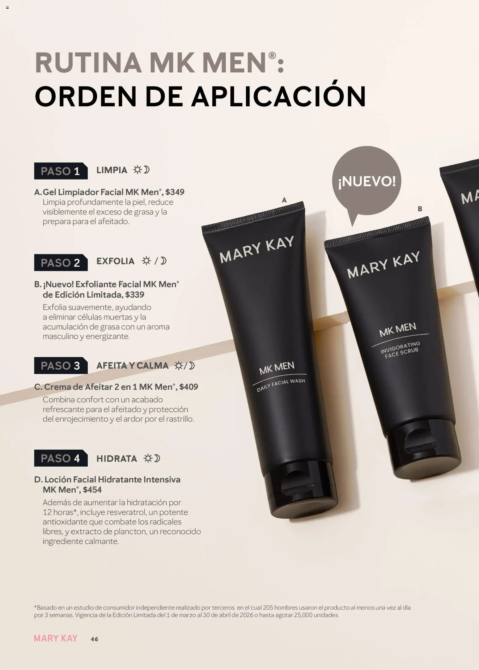 Nuevas ofertas de Mary Kay válidas en toda la República Mexicana desde el 01.04.2026. ¡Encuentra las mejores ofertas en Catálogo Mary Kay Abril 2026! | Página: 46 | Productos: Crema, Exfoliante facial, Loción, Limpiador