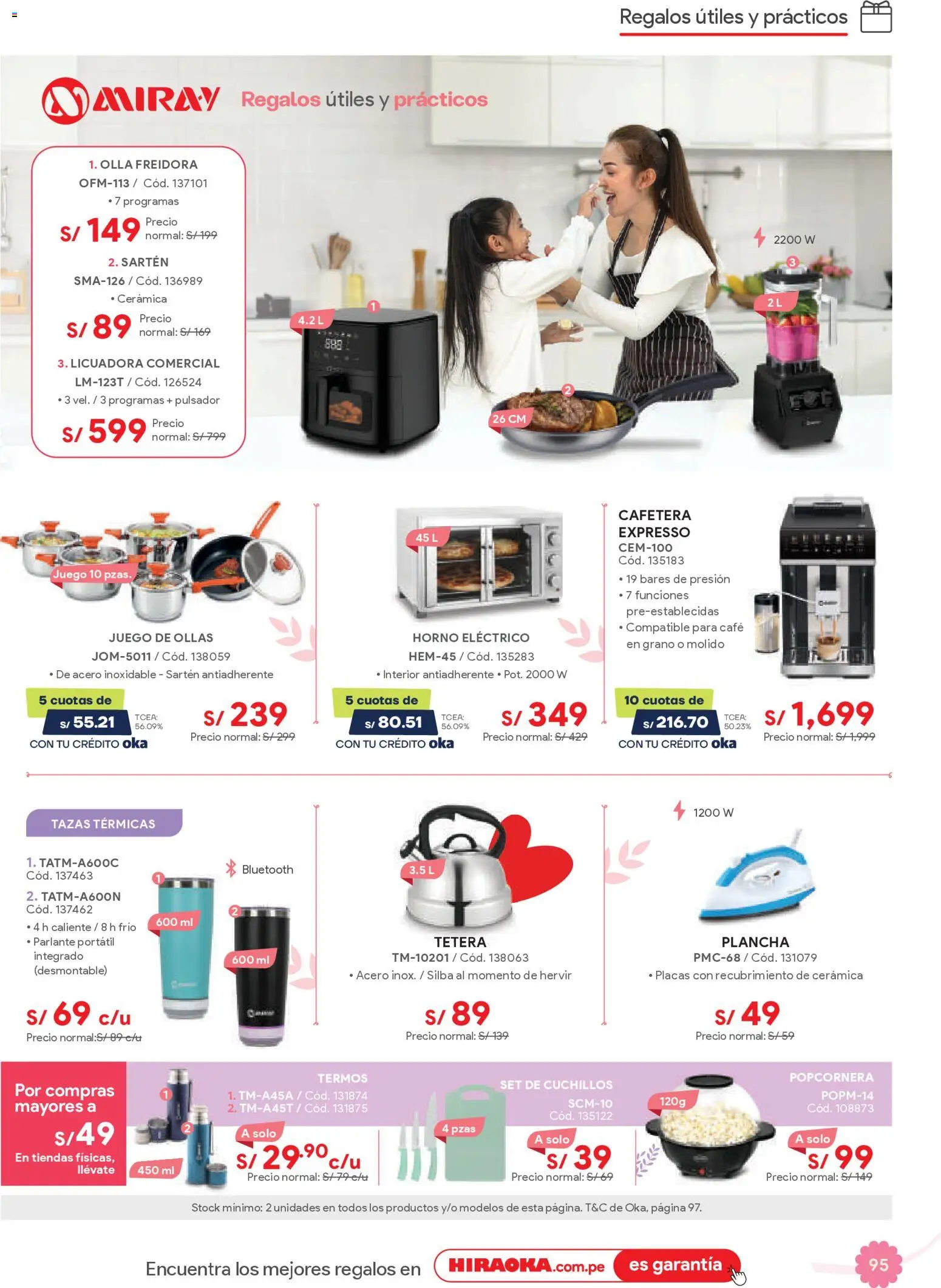 Catálogo Hiraoka válido desde 25.04.2026 | Página: 95 | Productos: Parlante, Horno, Freidora, Licuadora