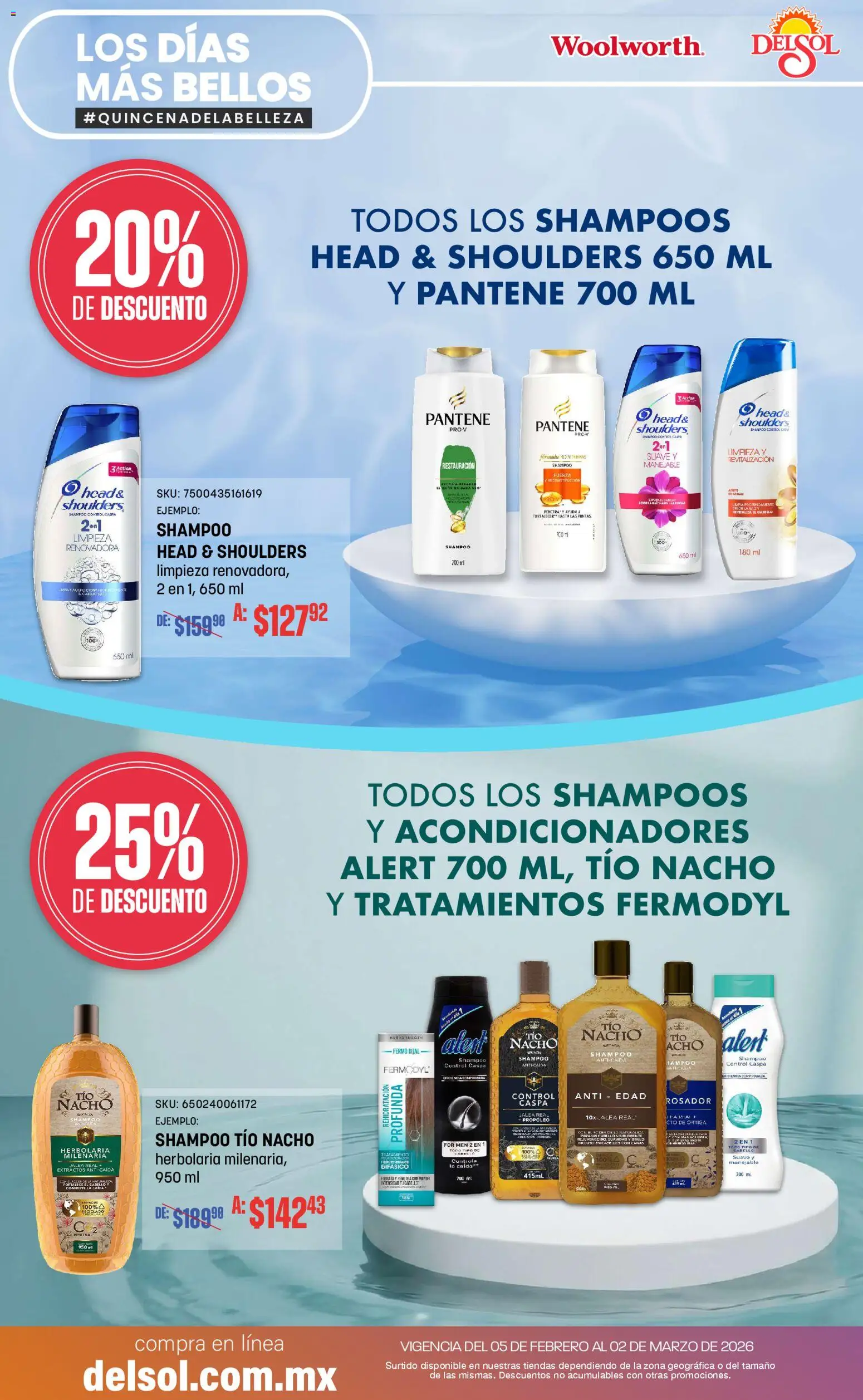 Nuevas ofertas de Del Sol y Woolworth válidas en toda la República Mexicana desde el 05/02/2026. ¡Encuentra las mejores ofertas en Del Sol y Woolworth catálogo! | Página: 5