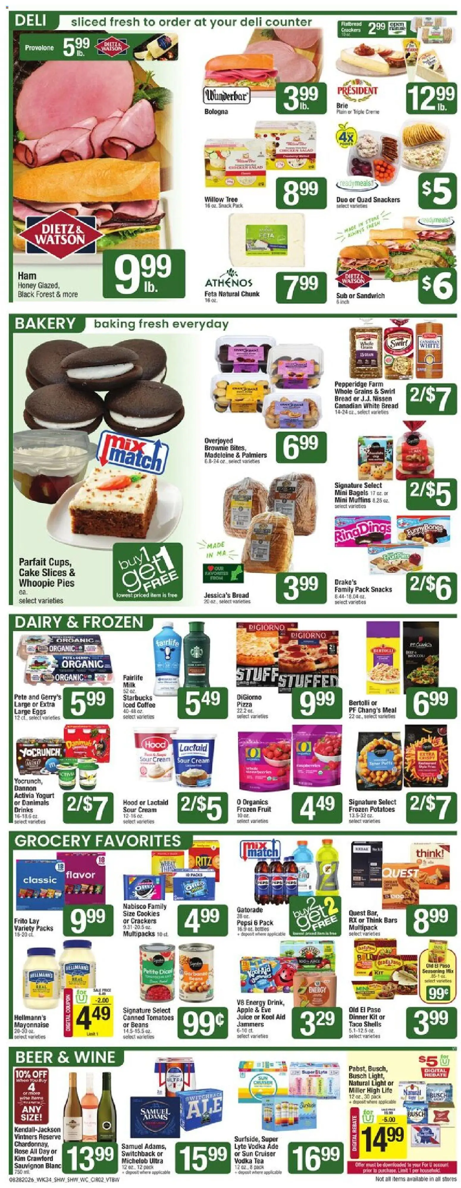 Shaw's Weekly Ad - VT - valid from 08/28/2026 | Page: 2 | Products: Potatoes, Brownie Bites, Beans, Muffins