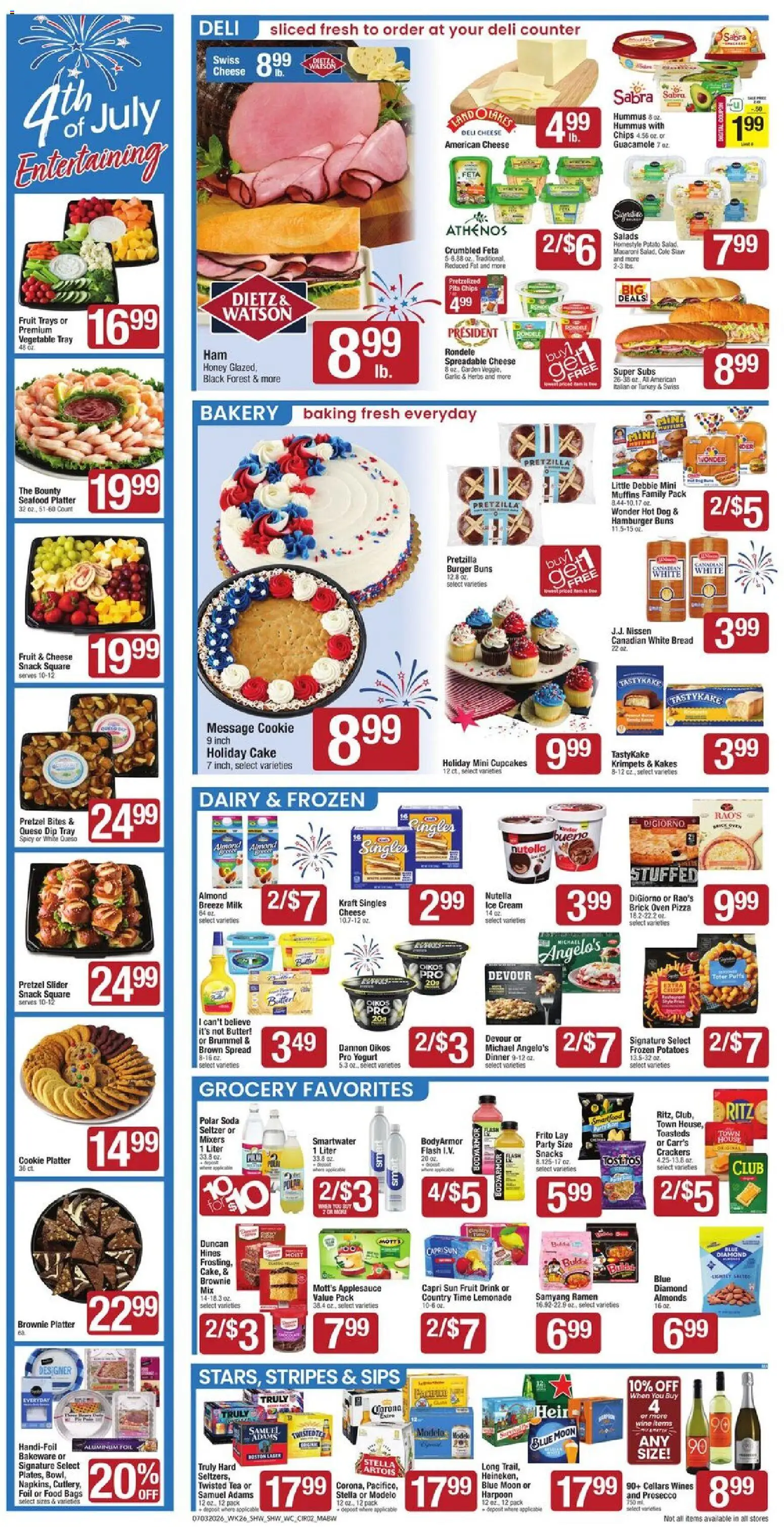 Shaw's Weekly Ad - MA - valid from 07/03/2026 | Page: 2 | Products: Bakery, Yogurt, Cream, Garlic