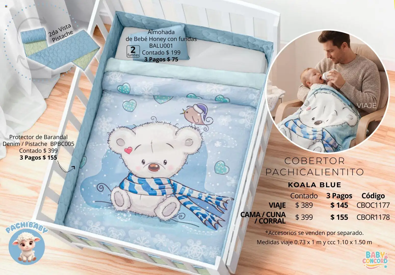 Nuevas ofertas de Colchas Concord válidas en toda la República Mexicana desde el 01.05.2026. ¡Encuentra las mejores ofertas en Colchas Concord catálogo Baby! | Página: 41 | Productos: Cobertor, Cama, Almohada, Cuna