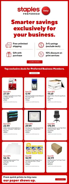 Preview of Staples weekly flyer / circulaire from shop Staples valid from Jul 17, 2026 | Page: 17 | Products: Chair, Box