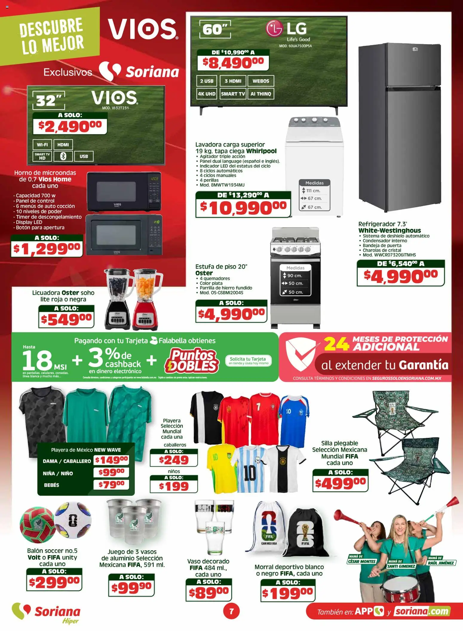 Nuevas ofertas de Soriana válidas en toda la República Mexicana desde el 30.04.2026. ¡Encuentra las mejores ofertas en Soriana folleto! | Página: 7