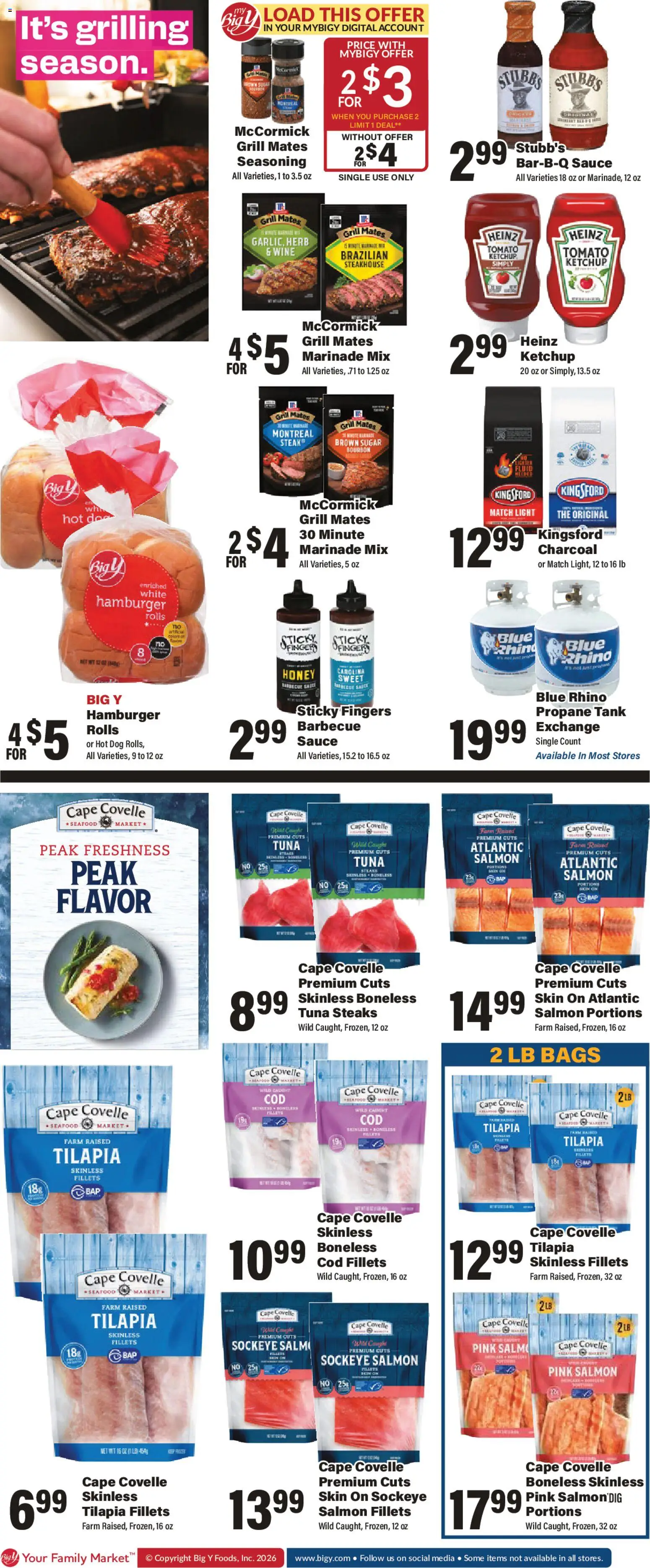 Big Y Weekly Ad - valid from 07/23/2026 | Page: 2 | Products: Wine, Ketchup, Sugar, Grill