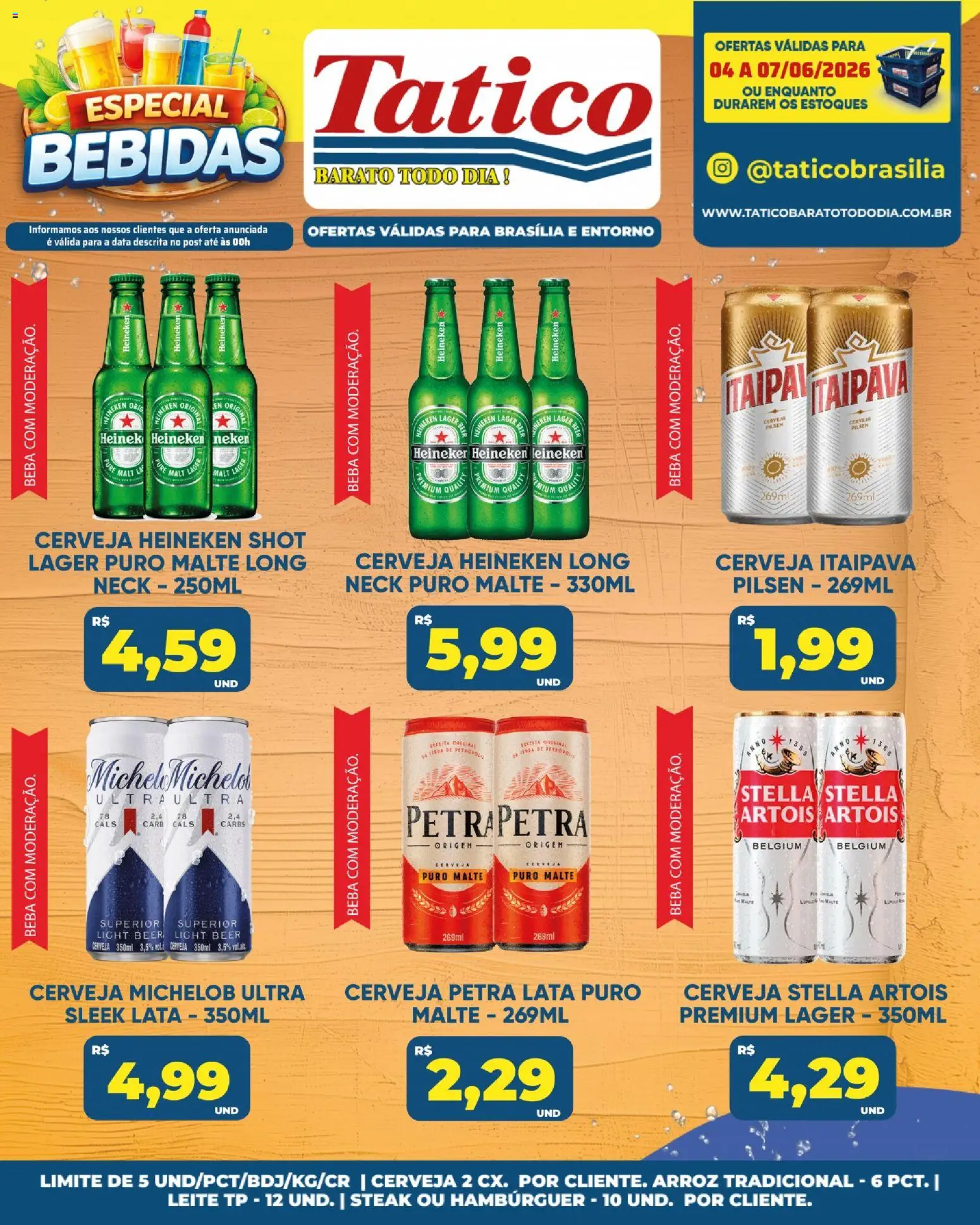 Tatico Folheto - válido de 04.06.2026 | Página: 24 | Produtos: Arroz, Cerveja Heineken, Heineken, Hambúrguer