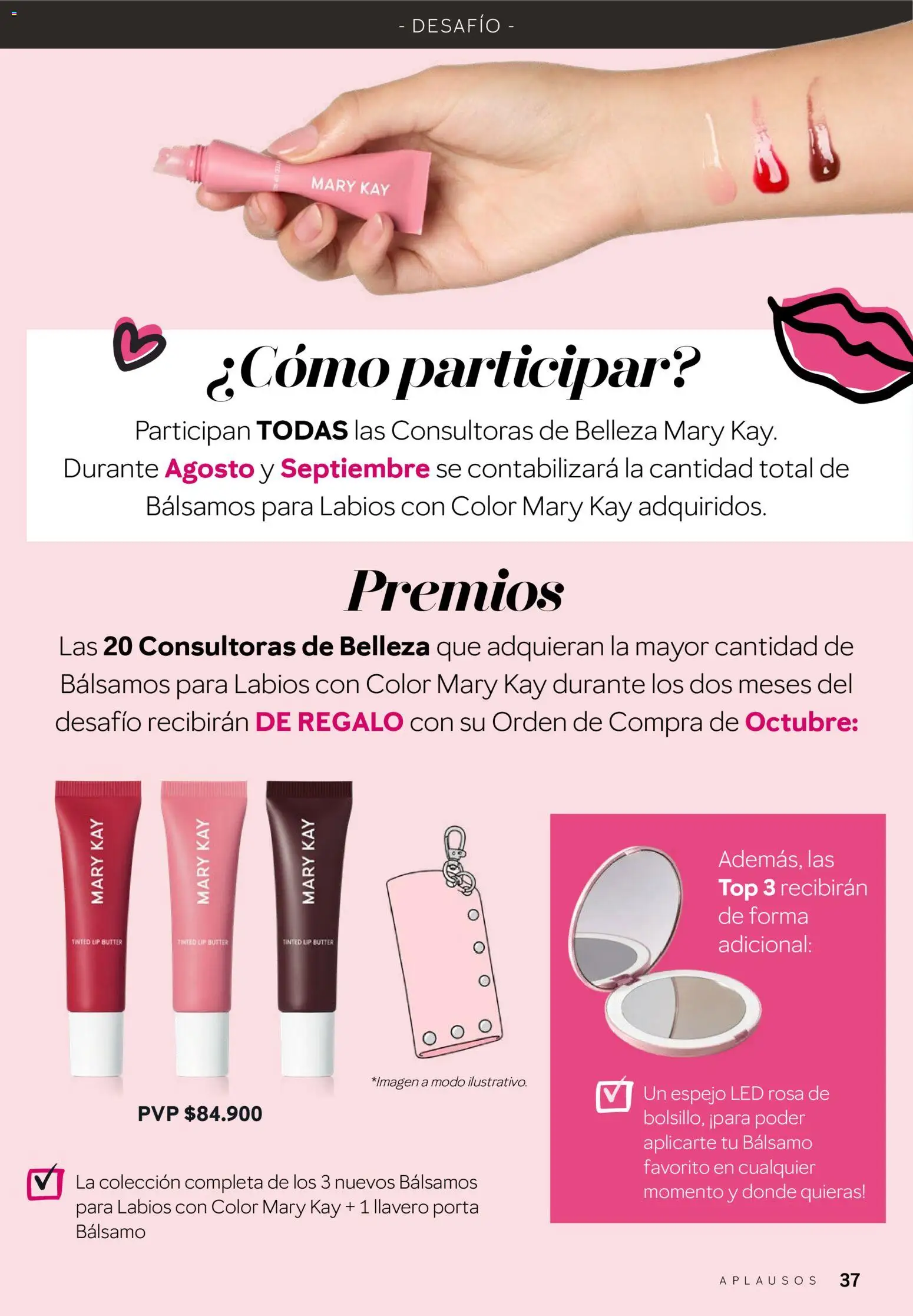 Mary Kay - Aplausos Septiembre 2026 │ válido desde el 01/09/2026 | Página: 37 | Productos: Top, Espejo, Bálsamo, Llavero