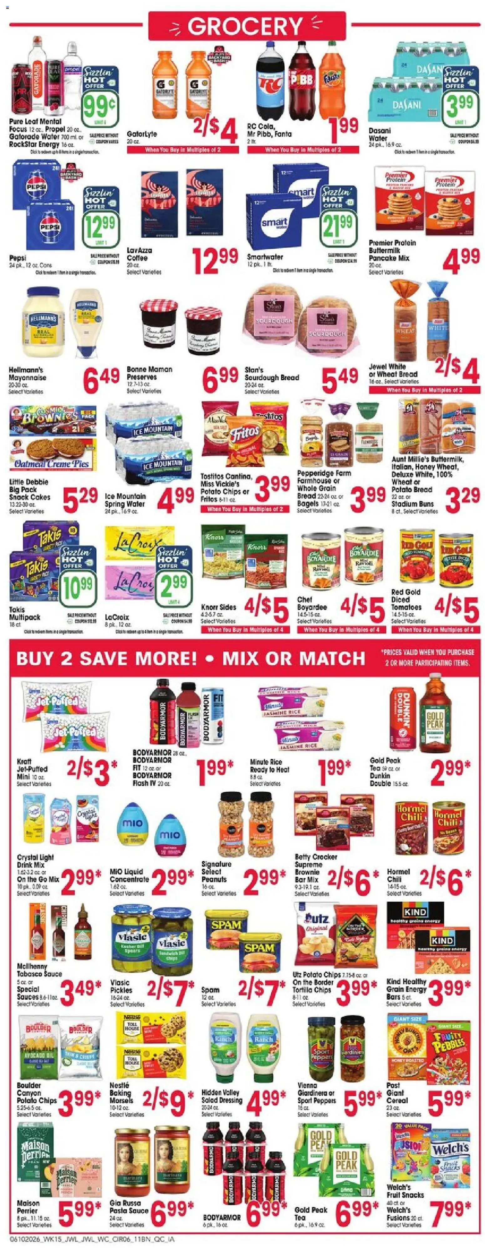 Jewel Osco Weekly Ad - valid from 10.06.2026 | Page: 6 | Products: Rice, Salad, Avocado, Sauce