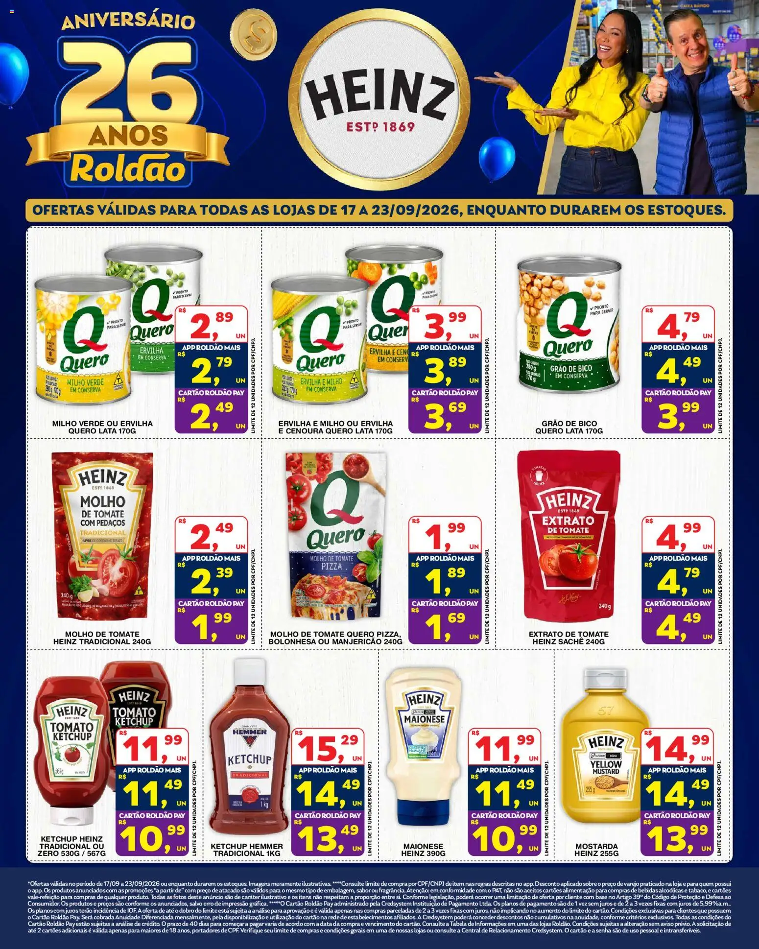 Roldão Folheto - válido de 17/09/2026 | Página: 3 | Produtos: Milho verde, Pizza, Maionese, Milho