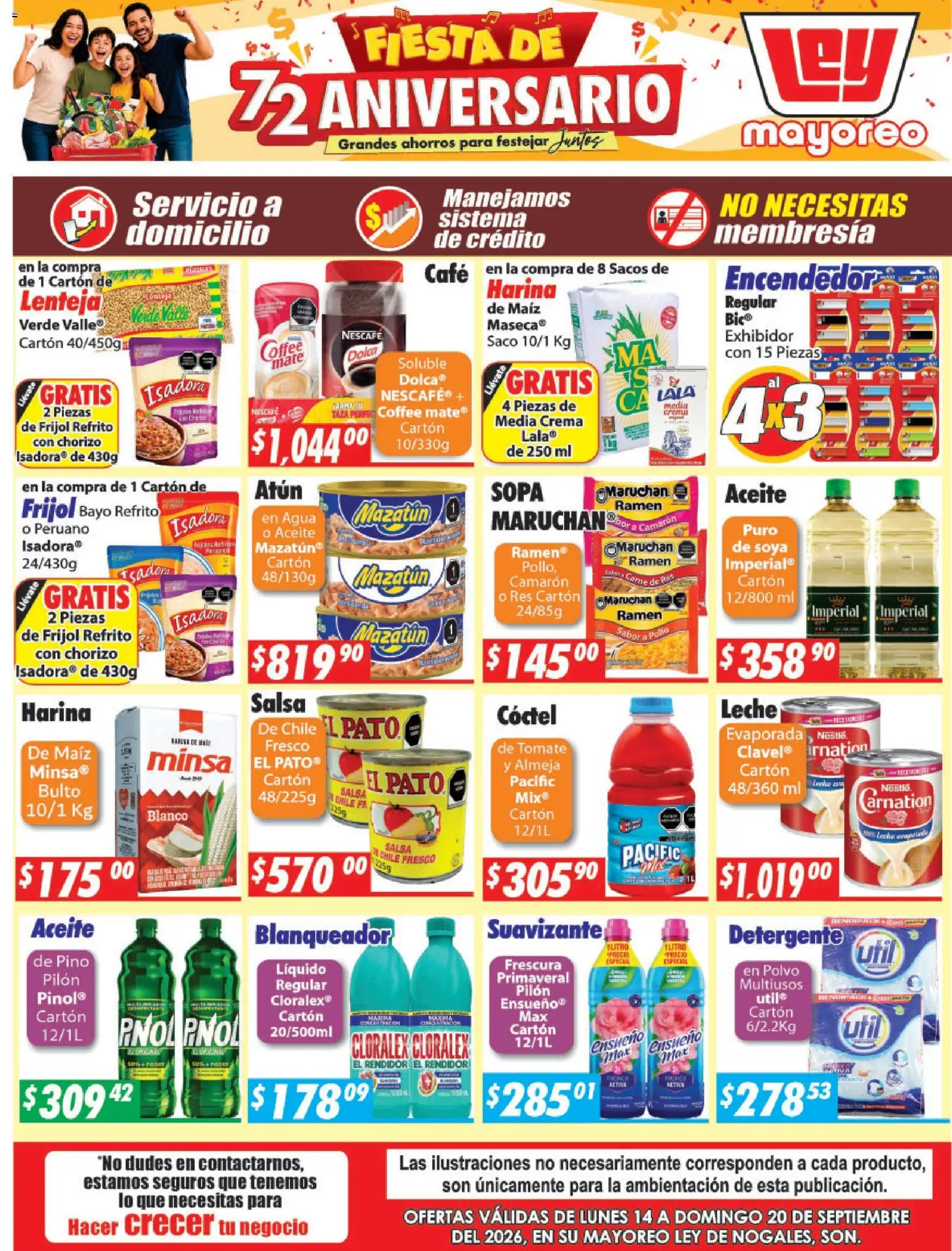 Nuevas ofertas de Casa Ley válidas en toda la República Mexicana desde el 14/09/2026. ¡Encuentra las mejores ofertas en Casa Ley folleto Nogales! | Página: 2 | Productos: Maíz, Leche, Chorizo, Carne