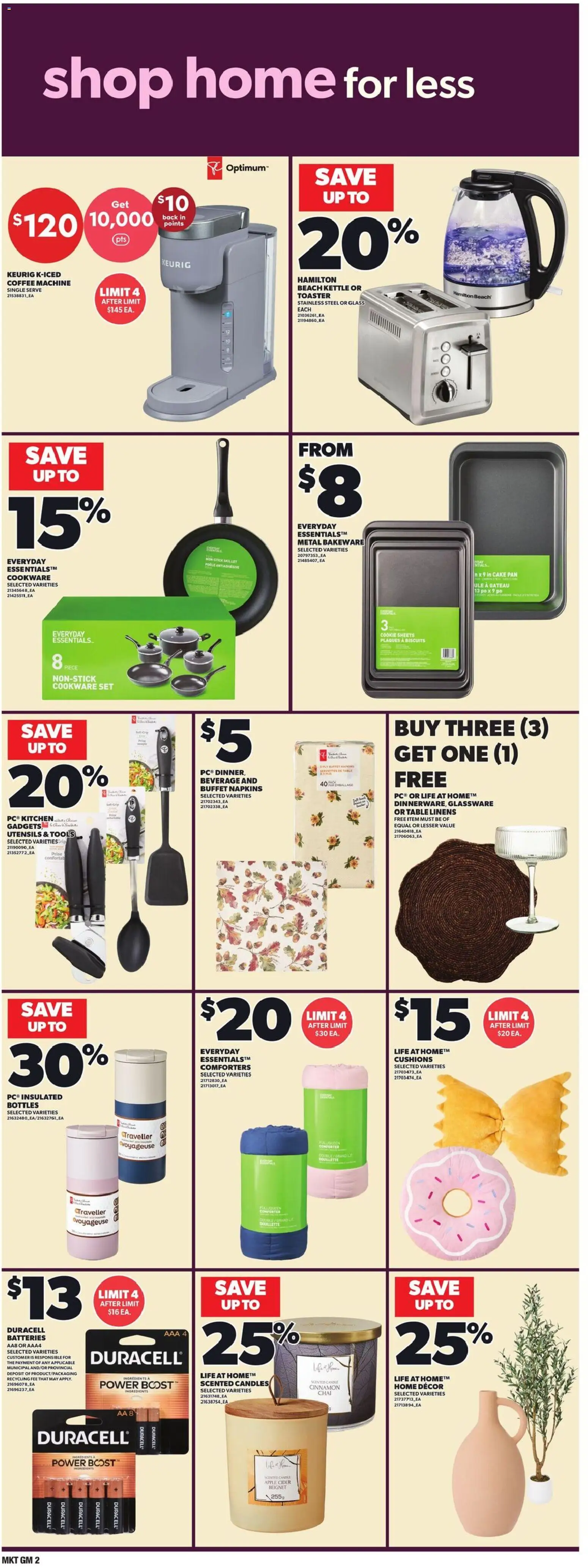 Zehrs flyer valid from Aug 13, 2026 | Page: 12 | Products: Cookware set, Kettle, Toaster, Candles
