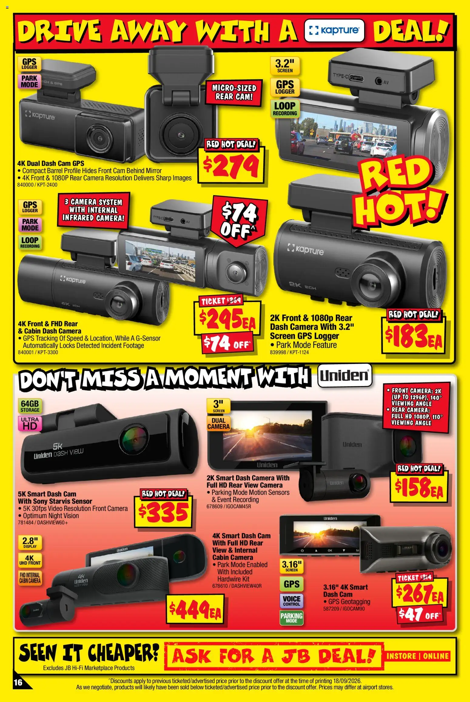 JB Hi-Fi catalogue - valid from 01/10/2026 | Page: 16 | Products: Mirror, Camera, Screen, Video