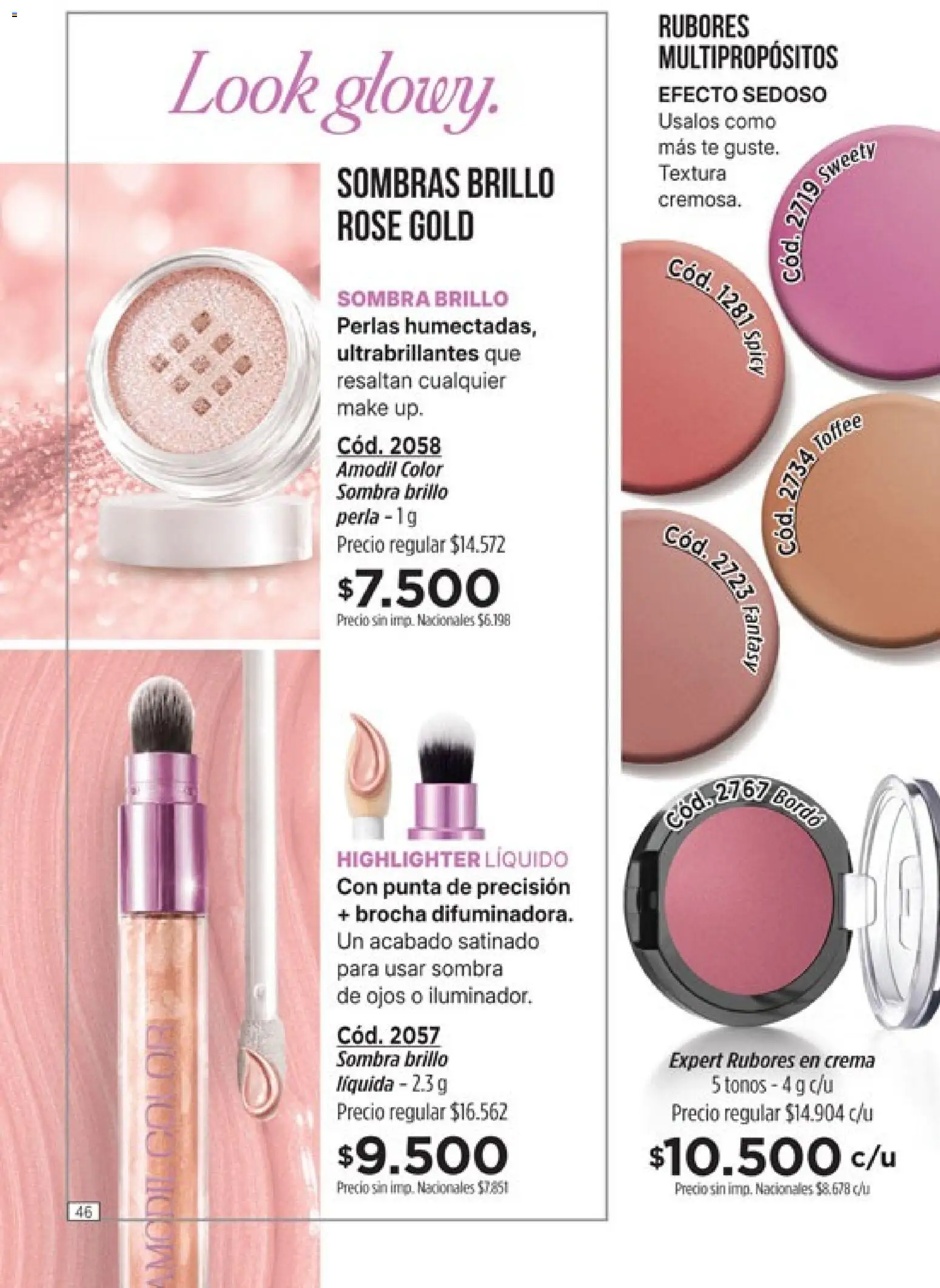 Catálogo Amodil Campaña 14 │ válido desde el 07/08/2026 | Página: 46 | Productos: Sombra, Brillo, Té, Crema