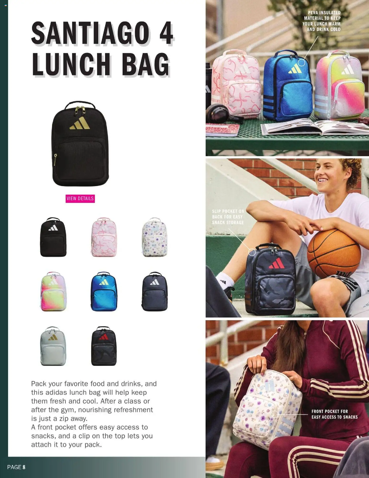 Dunham's Sports Adidas Back-To-School Backpack & Lunch Kit Guide - valid from 07/16/2026 | Page: 8 | Products: Clip, Bag