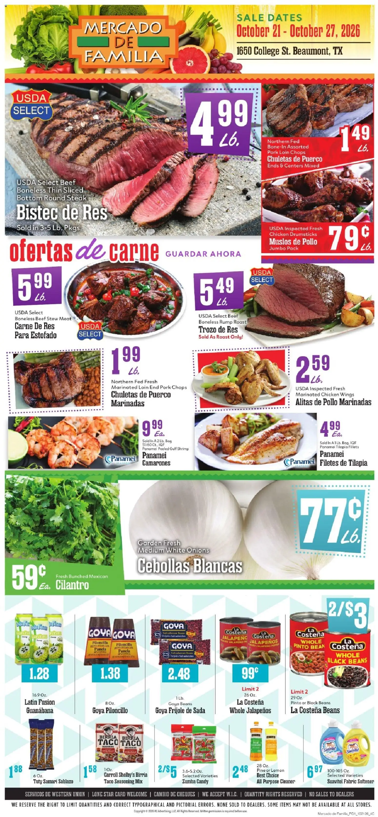 Market Basket Mercado de Familia Weekly Ad - valid from 10/21/2026 | Page: 1