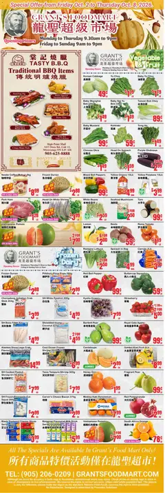 Preview of Oceans weekly flyer - Grant’s Foodmart from shop Oceans valid from Oct 2, 2026