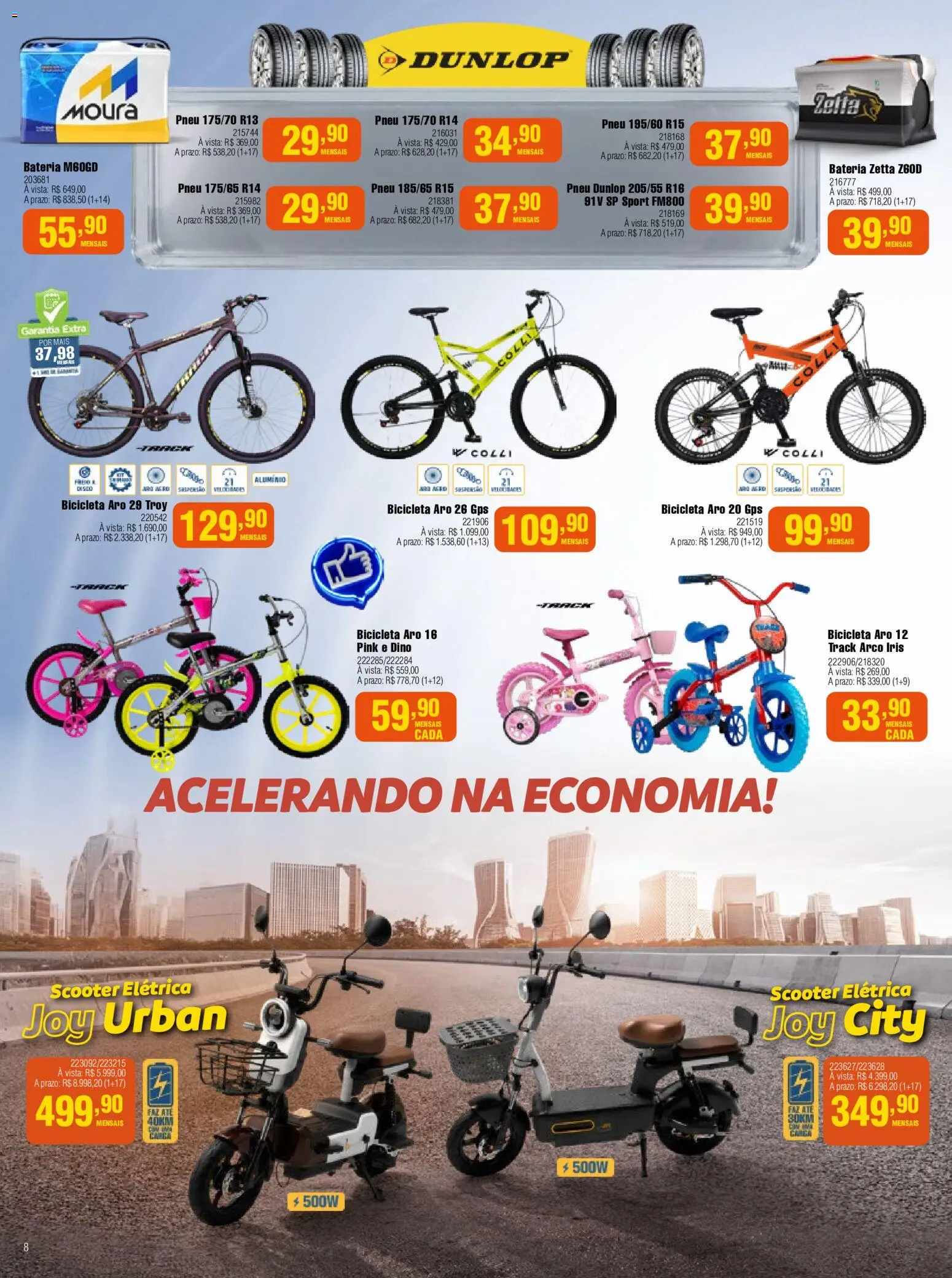 Berlanda Folheto - válido de 01/09/2026 | Página: 8 | Produtos: Bicicleta, Pneu, Pneu 175/70 r14, Bateria