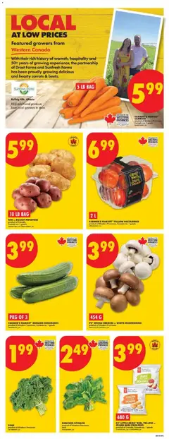 Preview of No Frills weekly flyer - AB from shop No Frills valid from Aug 20, 2026 | Page: 3 | Products: Potatoes, Spinach, Nectarines, Kale