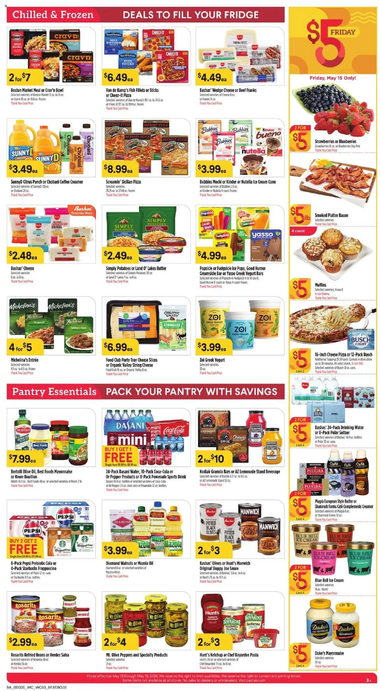 Basha's Weekly Ad - valid from 13.05.2026 | Page: 3 | Products: Oil, Ketchup, Potatoes, Water