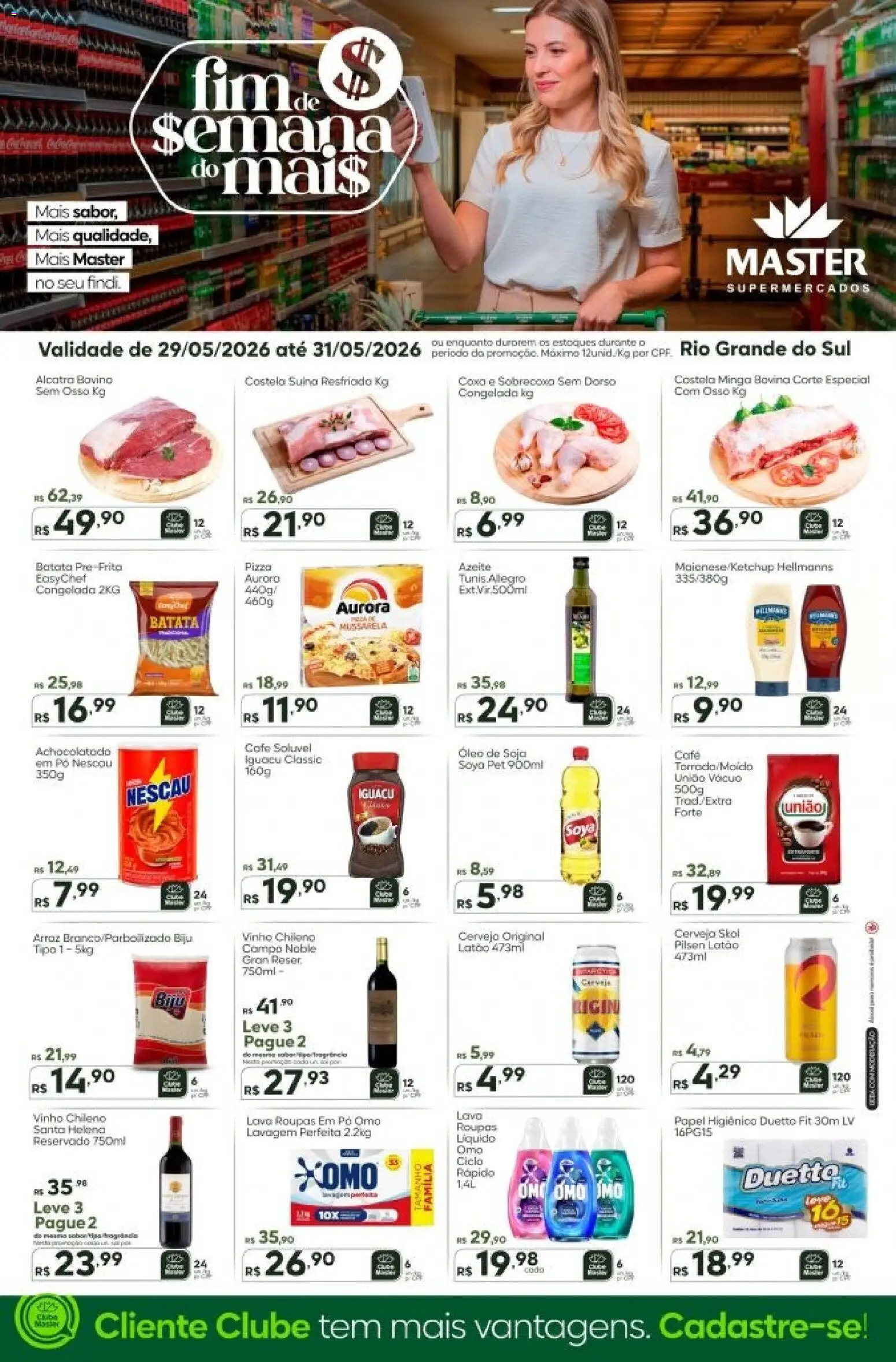 Master Folheto - válido de 29.05.2026 | Página: 1 | Produtos: Achocolatado, Alcatra, Café, Soja