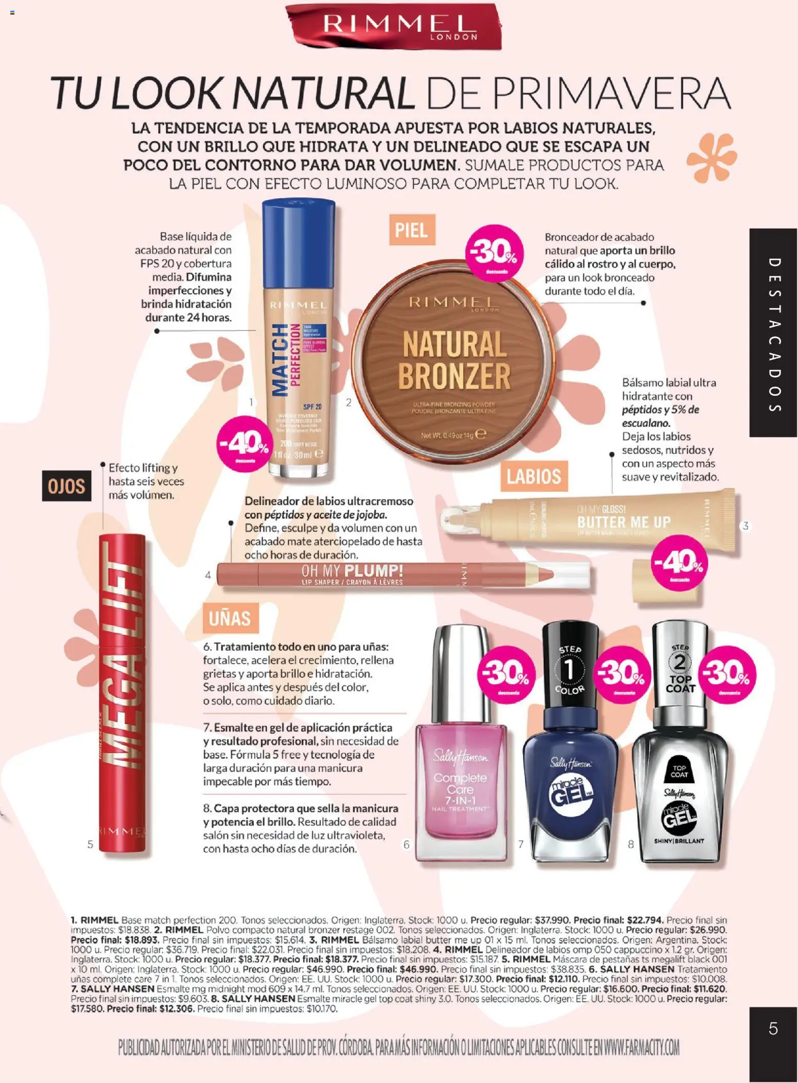 Farmacity catálogo │ válido desde el 01/09/2026 | Página: 5 | Productos: Polvo, Mascara de pestañas, Bálsamo, Bálsamo labial