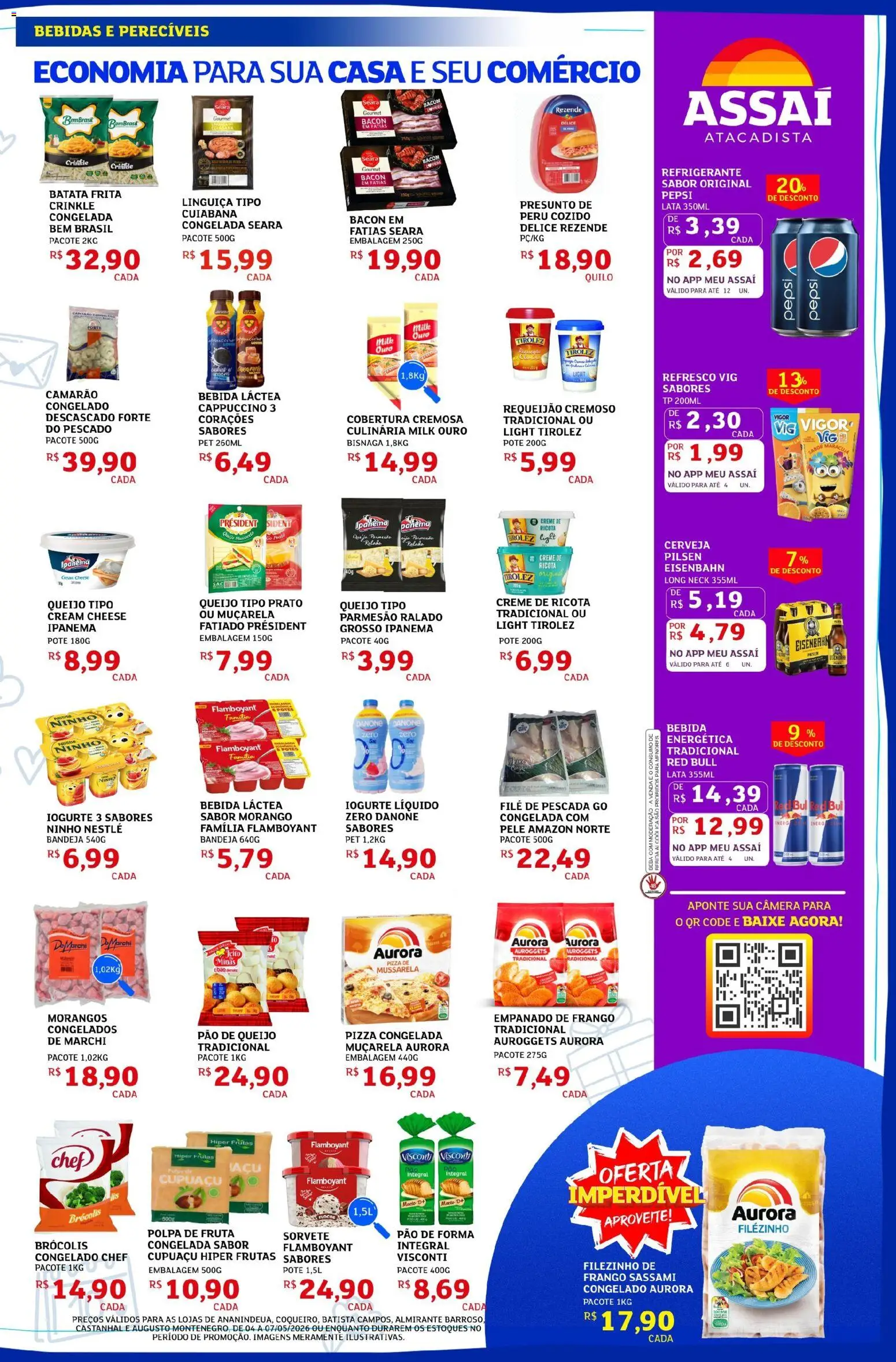 Assaí Atacadista Folheto - válido de 04.05.2026 | Página: 3 | Produtos: Pão, Pão de forma, Creme, Frango