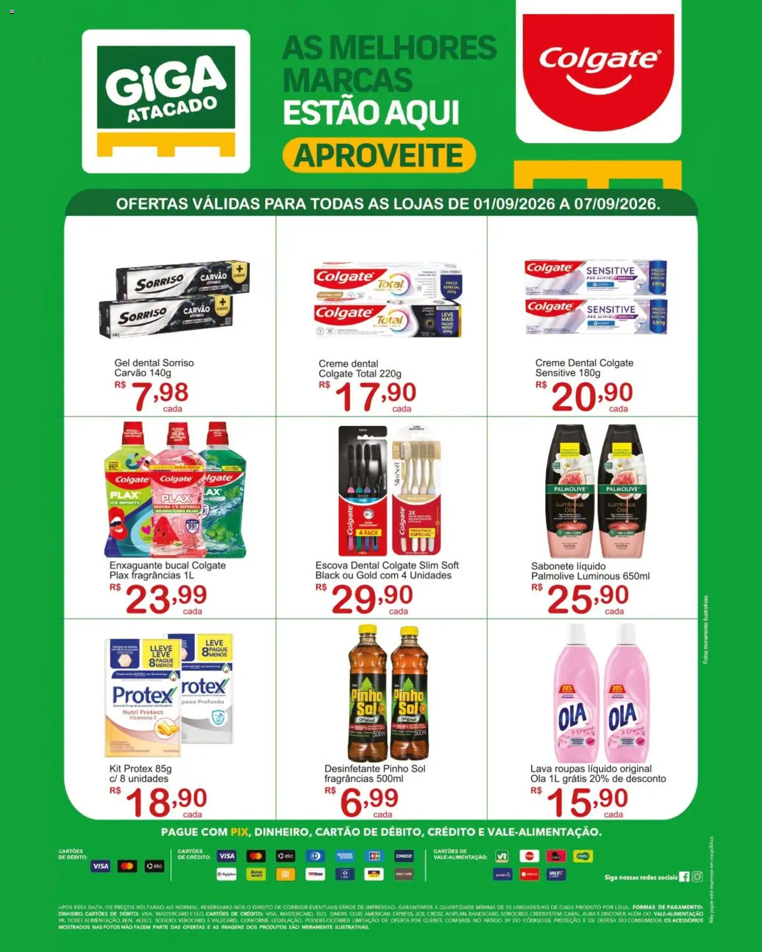 GIGA Atacado Folheto - válido de 01/09/2026 | Página: 1 | Produtos: Escova, Enxaguante bucal, Sabonete, Creme dental