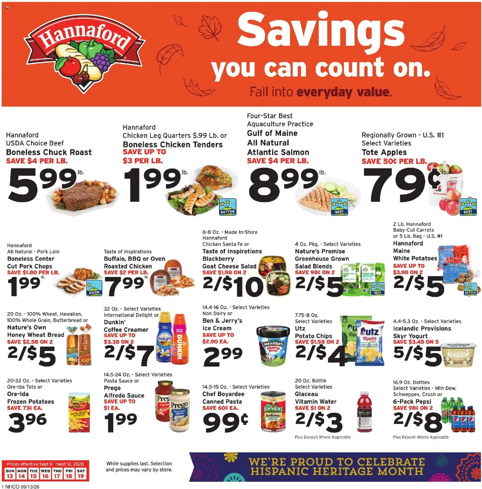 Hannaford Weekly Ad - valid from 09/13/2026 | Page: 1