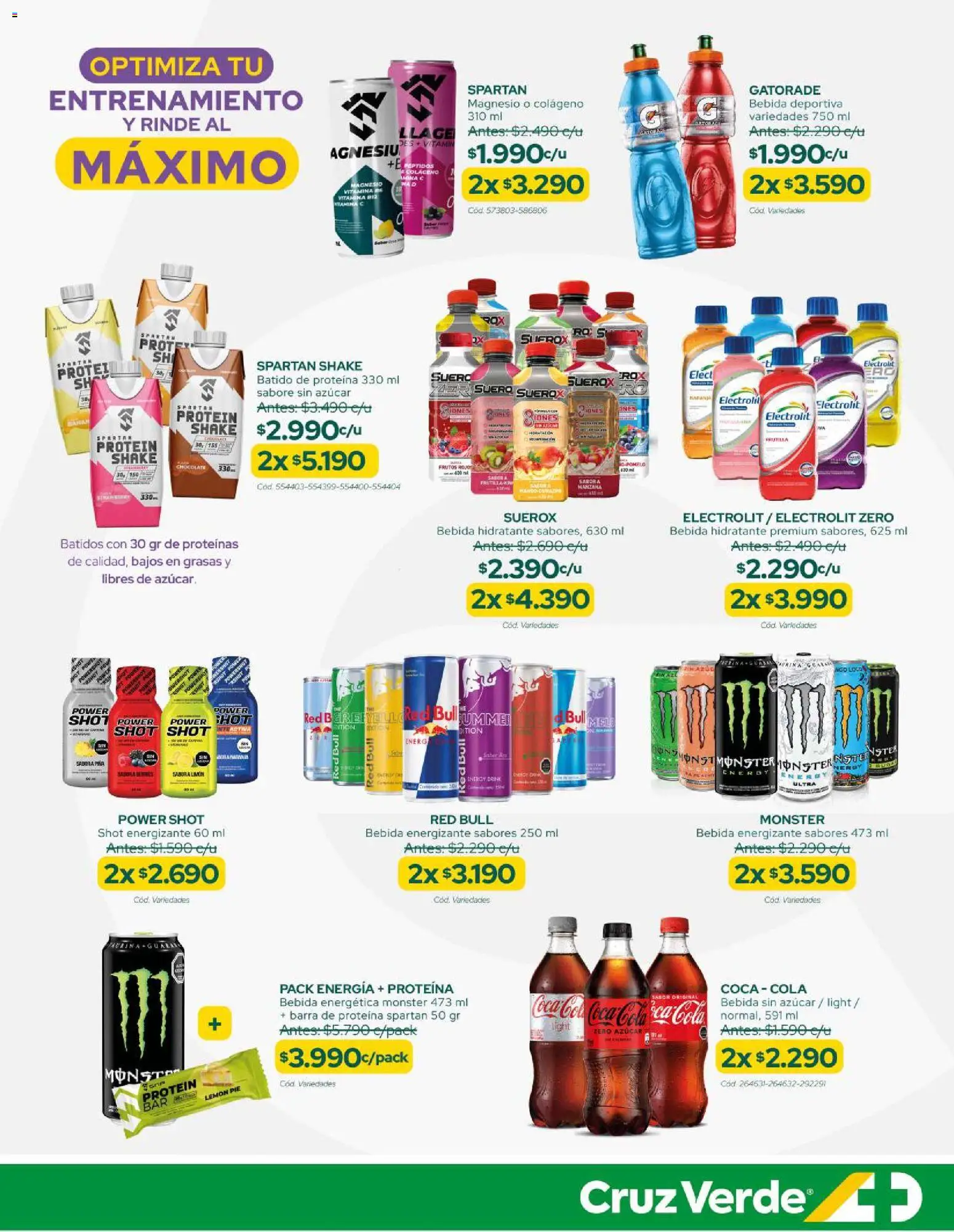 Cruz Verde - Bebestibles y Snacks │ válido desde el 31.08.2026 | Página: 3 | Productos: Bebida energética, Batidos, Bebida deportiva, Frutilla