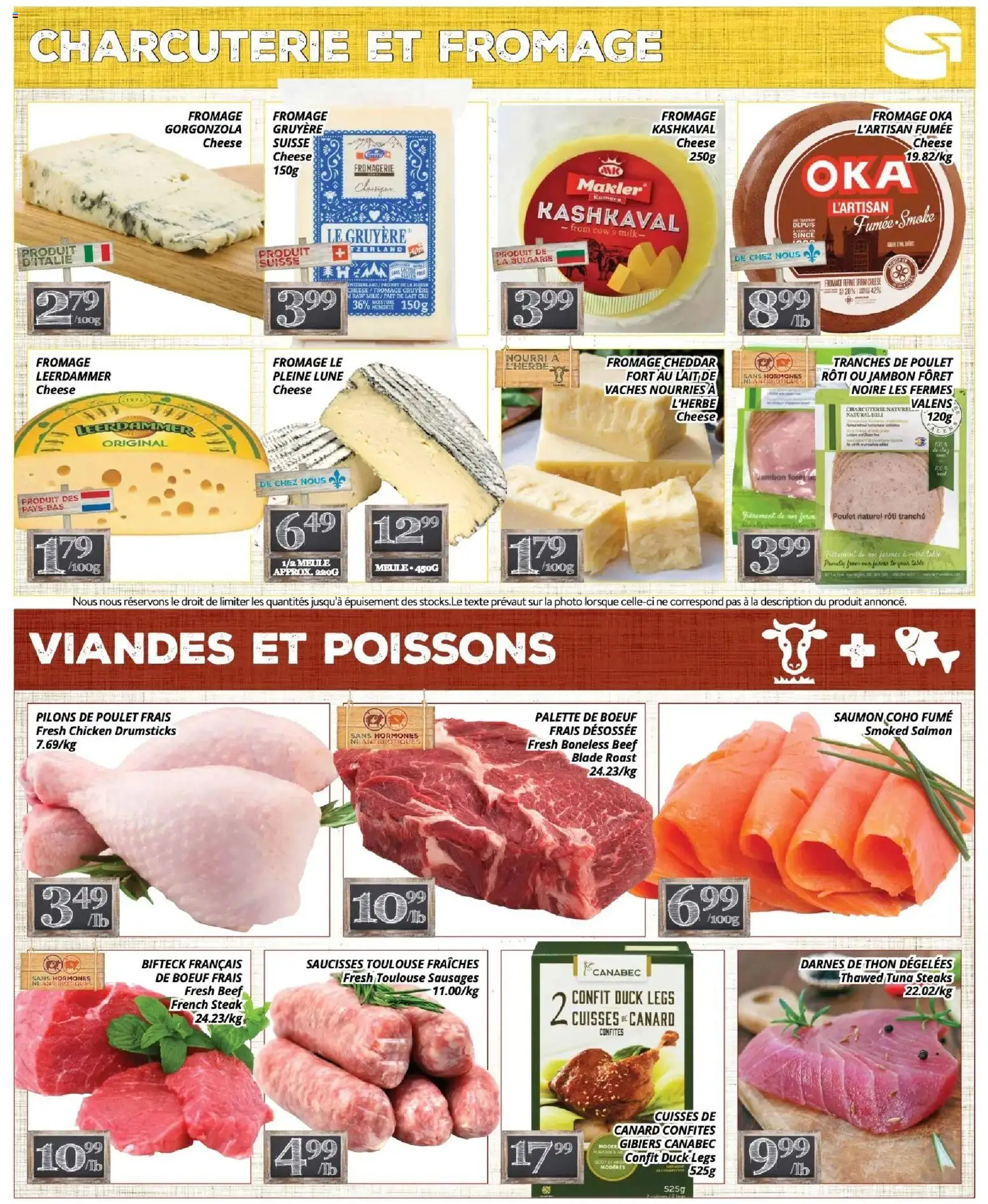 Pa Supermarché flyer valid from Aug 17, 2026 | Page: 3 | Products: Duck legs, Duck, Cheddar, Milk