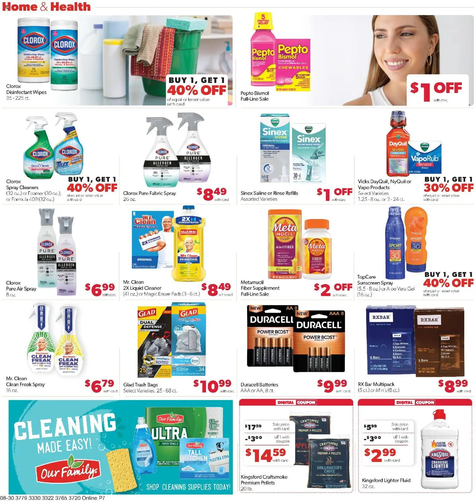 Family Fare Weekly Ad - NE - valid from 08/30/2026 | Page: 13 | Products: Lighting, Eraser, Sugar, Paper towels