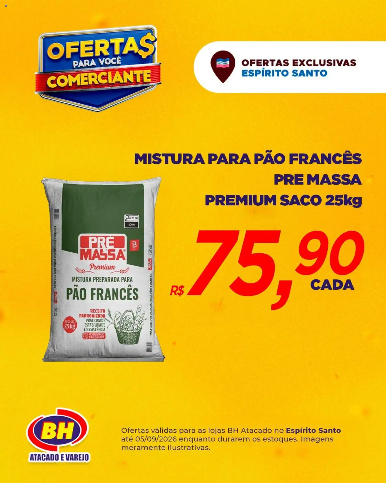 Supermercados BH Folheto - válido de 31/08/2026 | Página: 3 | Produtos: Pão, Massa, Pão francês