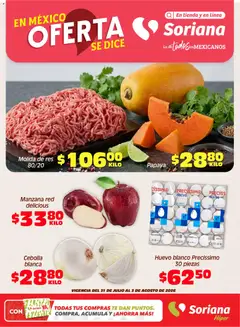 Vista previa de Soriana Fin de Semana Híper: BCS, Son y Sin, nuevo folleto de la tienda, válido en México a partir del 31/07/2026