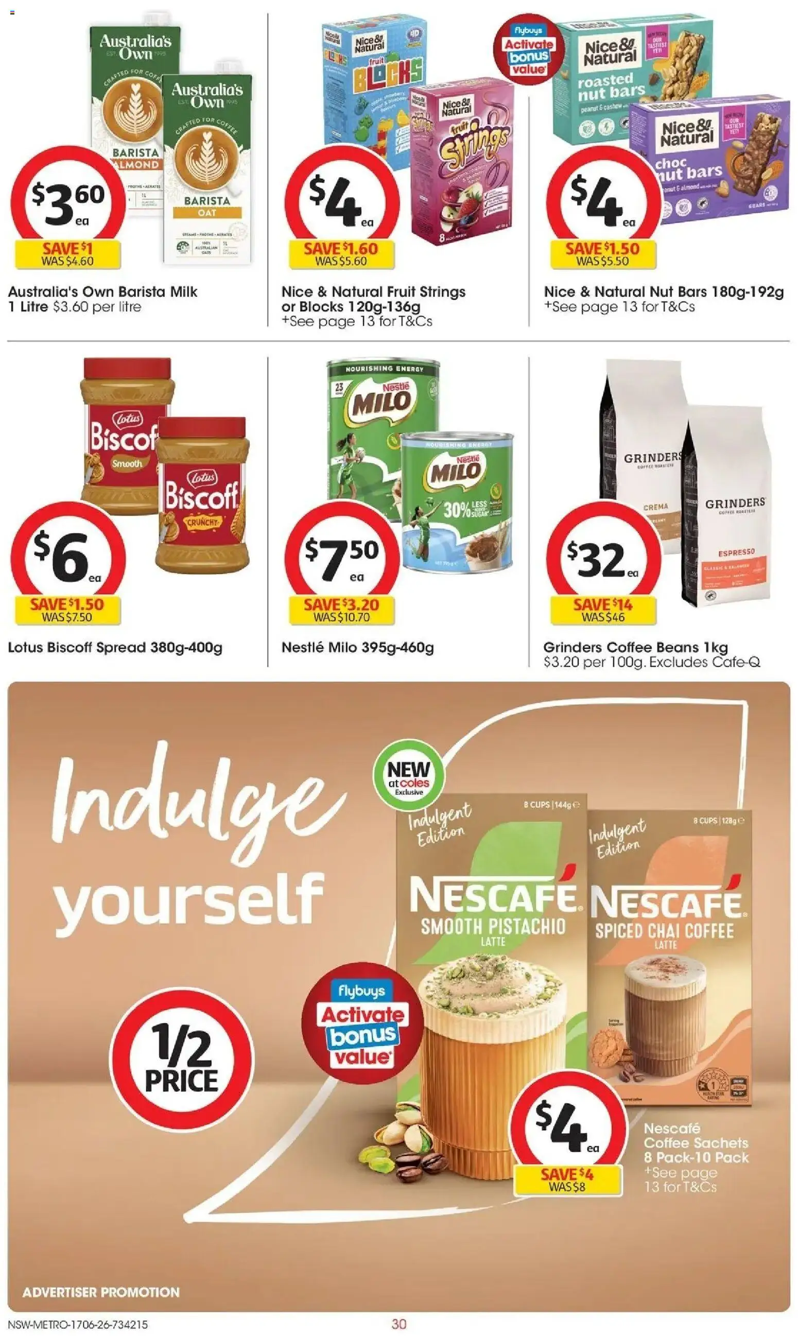 Coles catalogue - valid from 16.06.2026 | Page: 30 | Products: Cups, Milk, Coffee, Nescafe