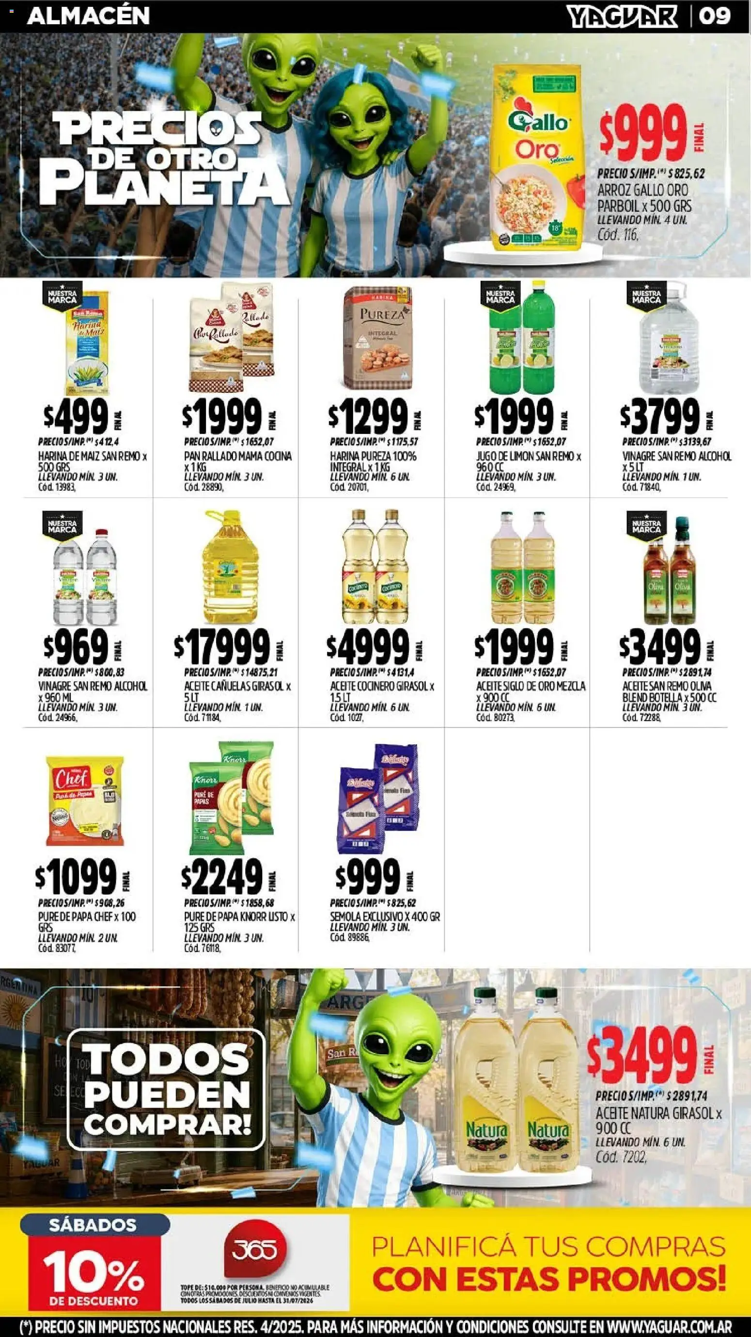 Yaguar - Oferta Semanal Chaco │ válido desde el 06/07/2026 | Página: 10 | Productos: Vinagre, Oliva, Limón, Pan