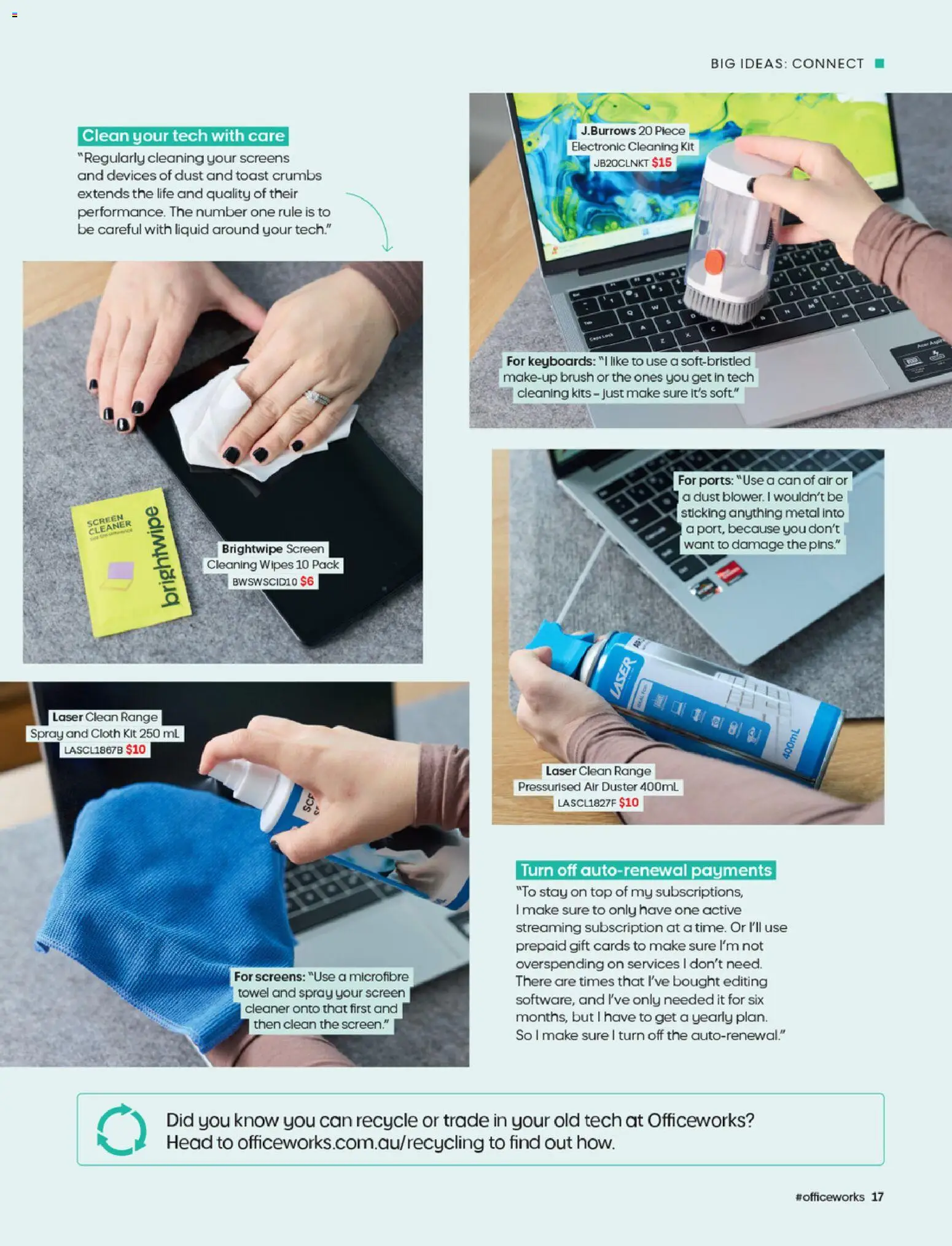 Officeworks catalogue - valid from 27/08/2026 | Page: 17 | Products: Cloth, Kits, Toast, Screen