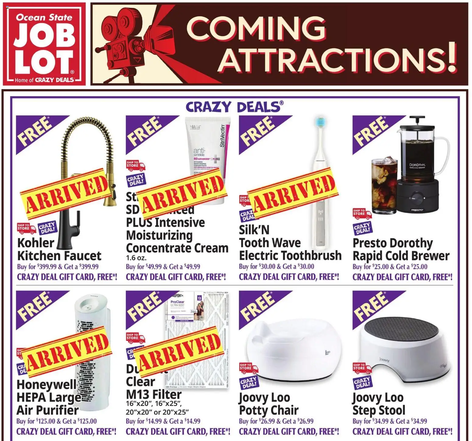 Ocean State Job Lot Coming Attractions - valid from 18.06.2026 | Page: 1 | Products: Electric toothbrush, Chair, Toothbrush, Cream