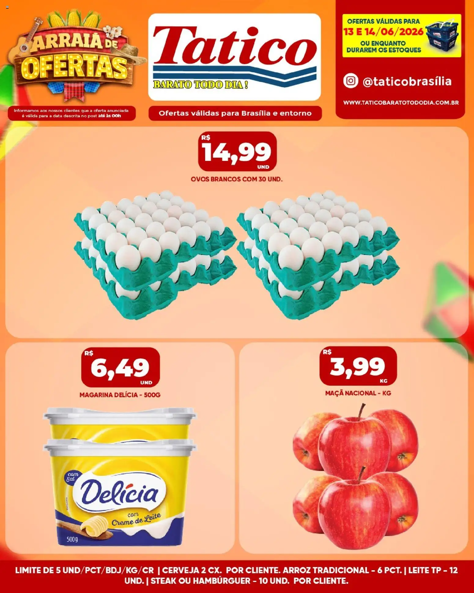 Tatico Folheto - válido de 13.06.2026 | Página: 10 | Produtos: Cerveja, Arroz, Creme, Hambúrguer
