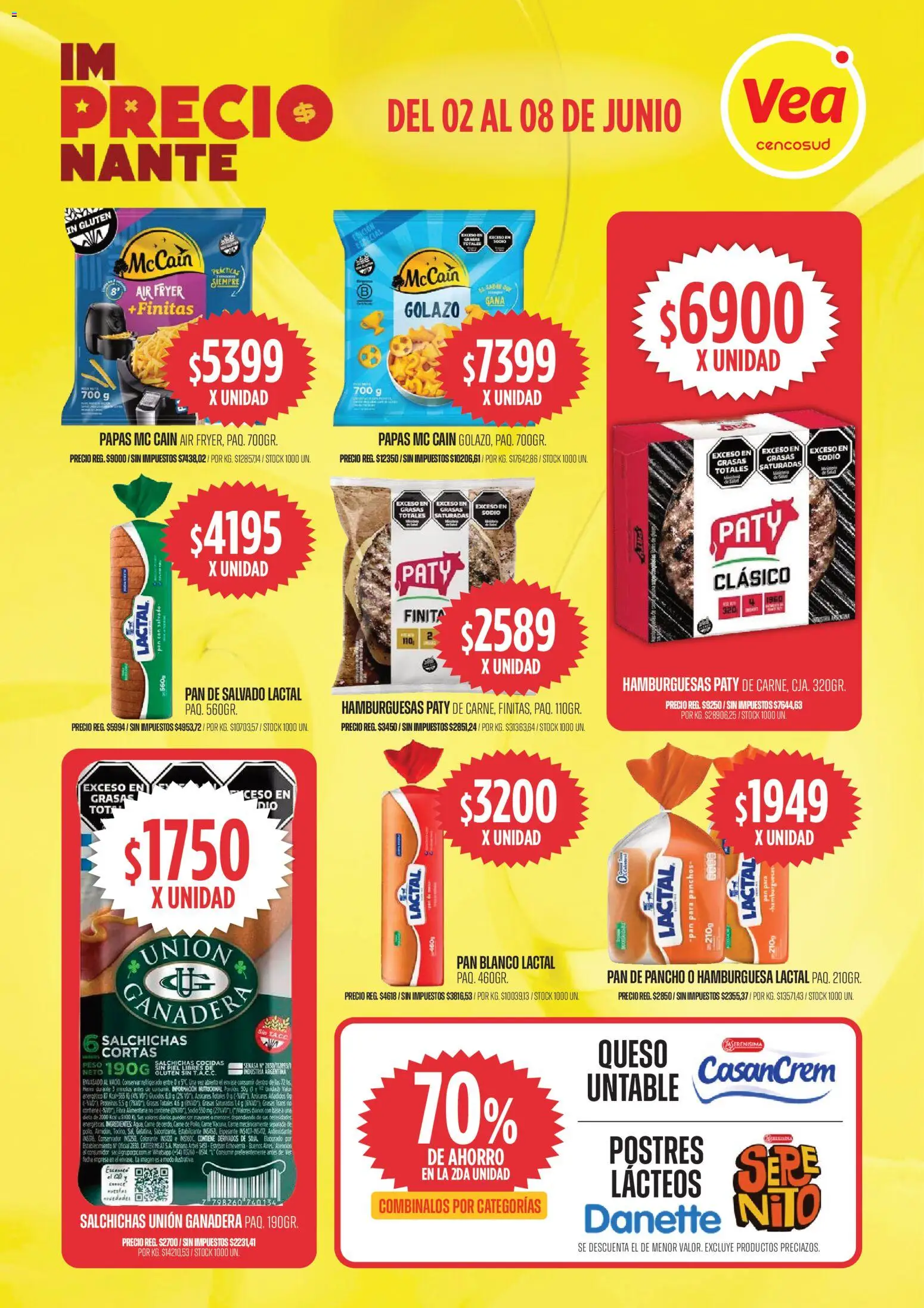 Vea - Oferta imPRECIOnante │ válido desde el 02.06.2026 | Página: 7 | Productos: Peso, Agua, Queso, Pan