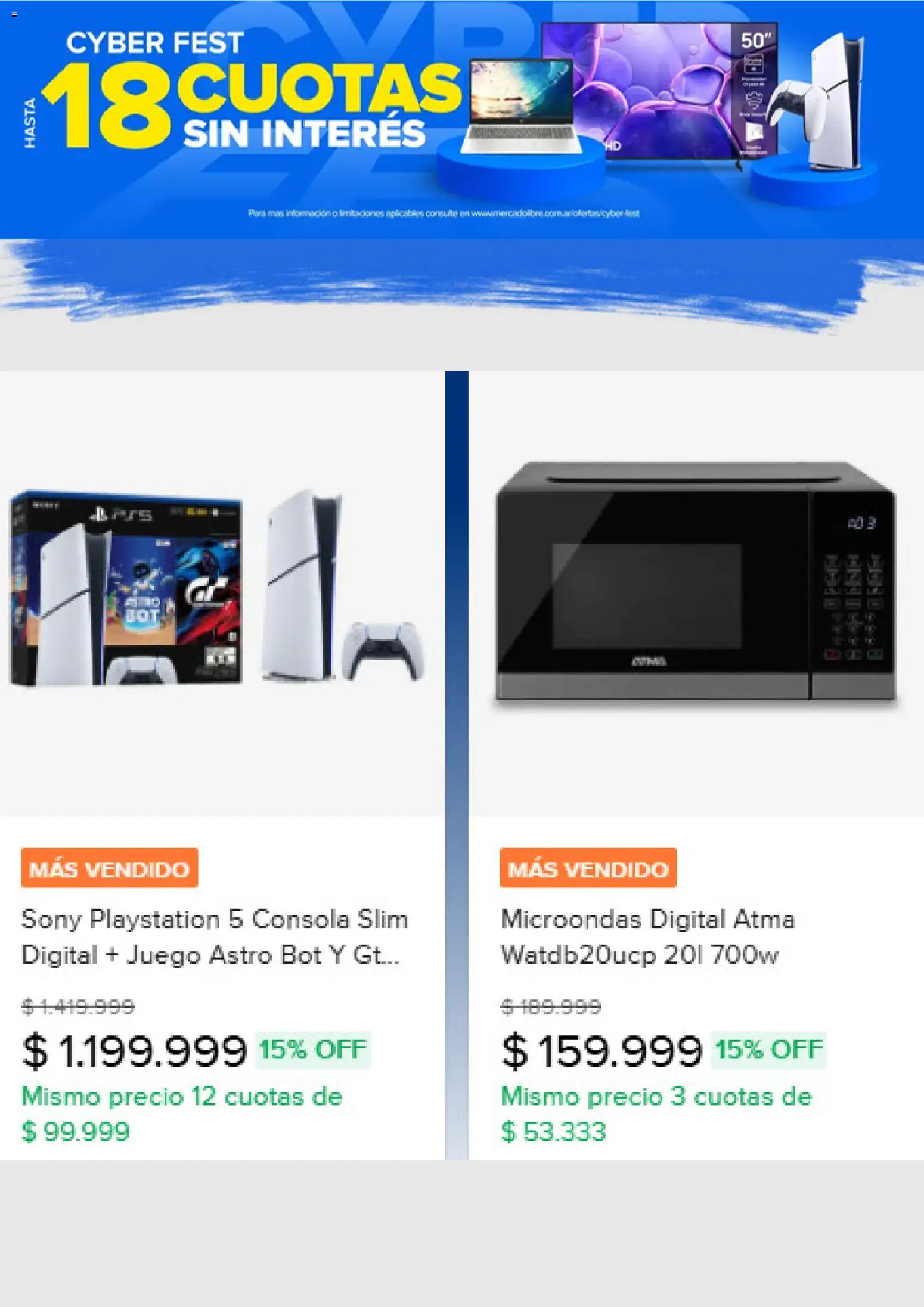 Mercado Libre catálogo │ válido desde el 10/03/2026 | Página: 2 | Productos: Microondas