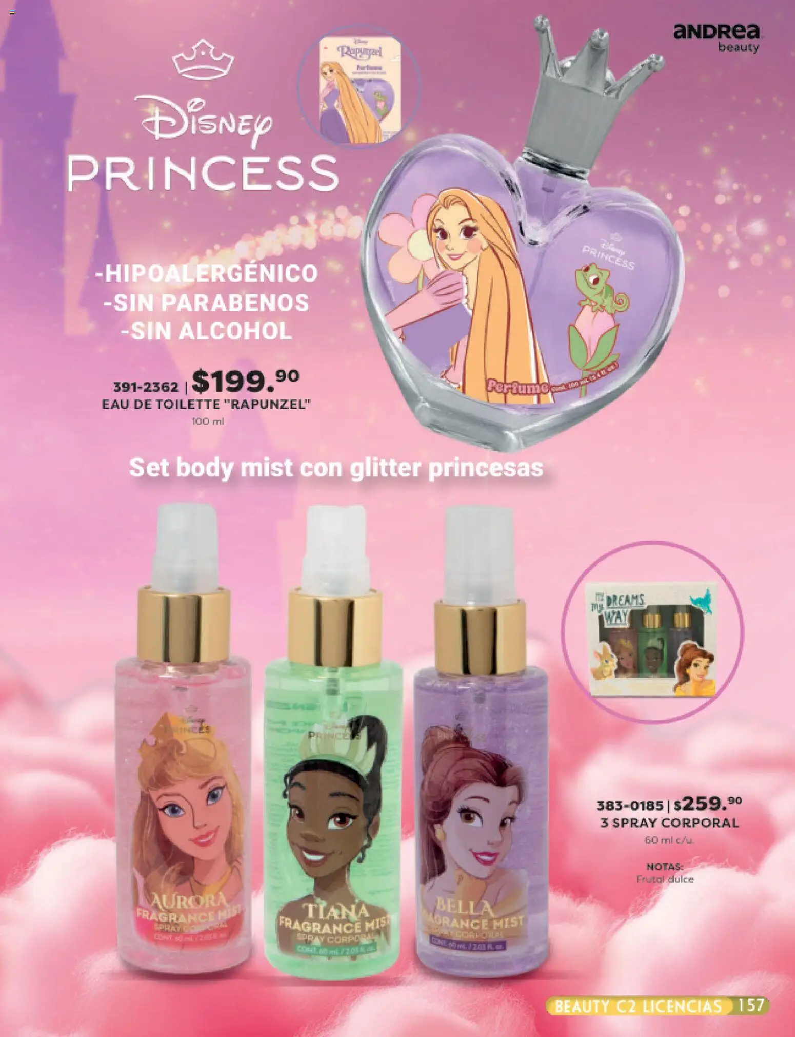 Nuevas ofertas de Andrea válidas en toda la República Mexicana desde el 24.05.2026. ¡Encuentra las mejores ofertas en Andrea catálogo Beauty! | Página: 157 | Productos: Glitter, Body, Eau de toilette