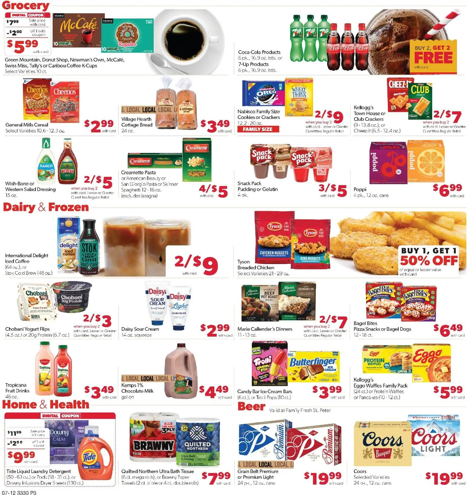 Family Fare Weekly Ad - MN - valid from 07/12/2026 | Page: 3 | Products: Coffee, Detergent, Sugar, Belt