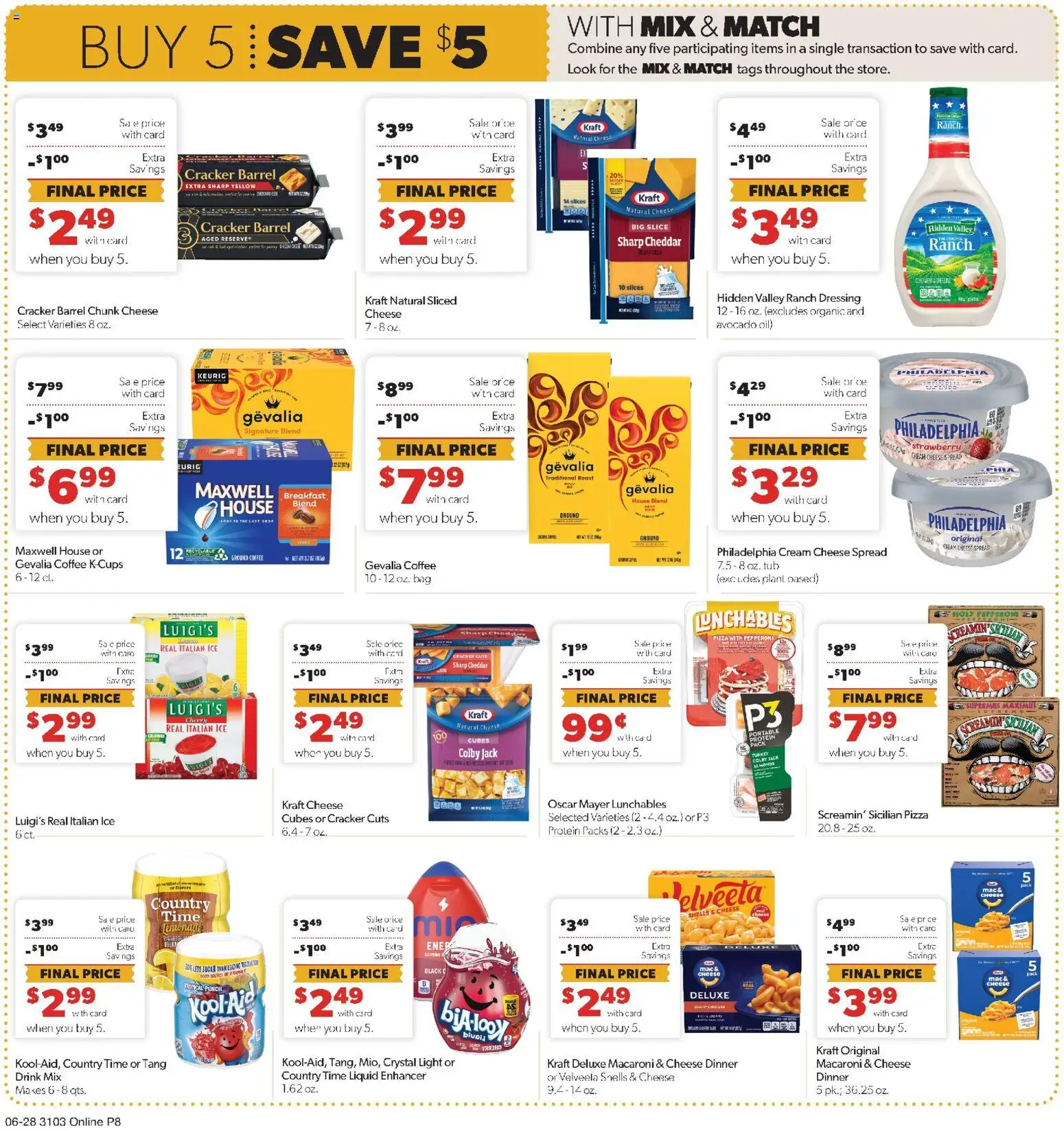 Family Fare Weekly Ad - ND - valid from 06/28/2026 | Page: 5 | Products: Cheese, Coffee, Cream, Avocado